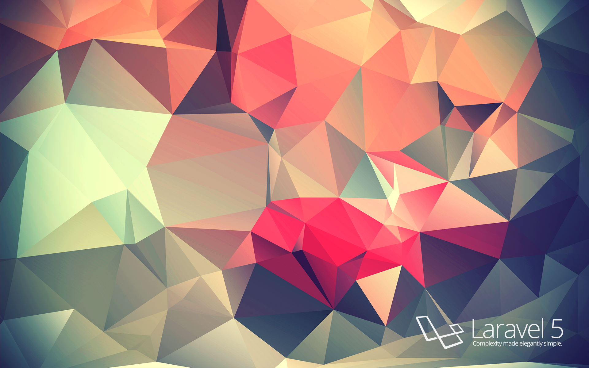 Laravel 5 Low Poly Abstract Design HD Wallpaper