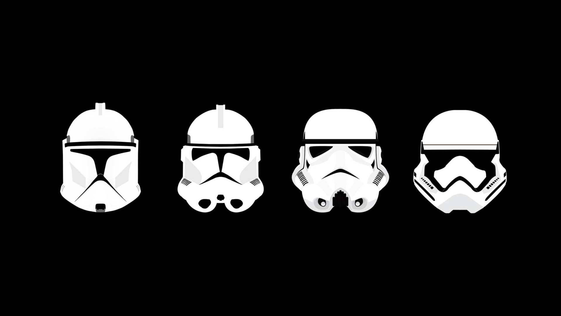 Star Wars Helmets: Clone, Stormtrooper, and First Order HD Wallpaper