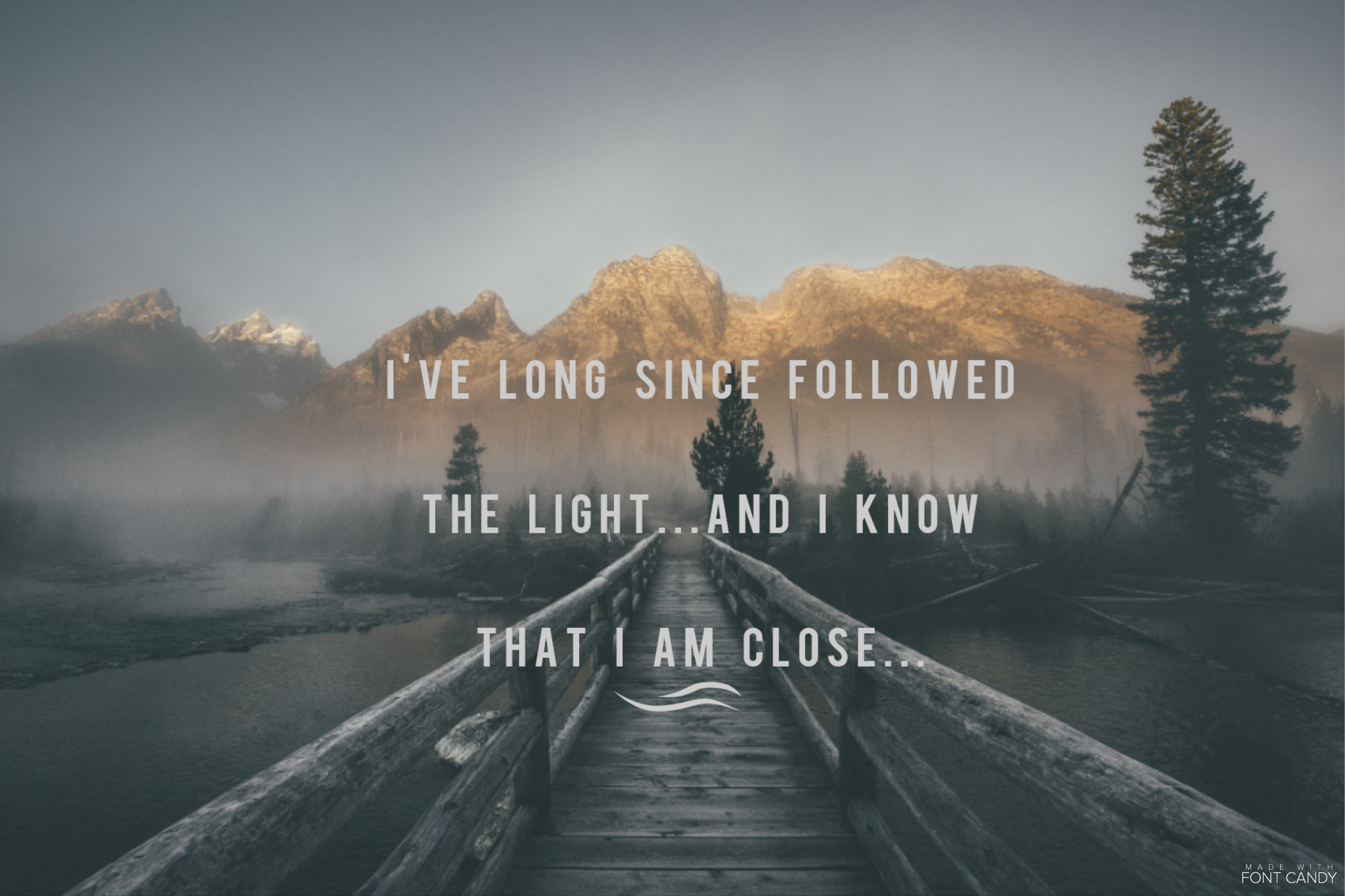 Quote about following the light HD Wallpaper