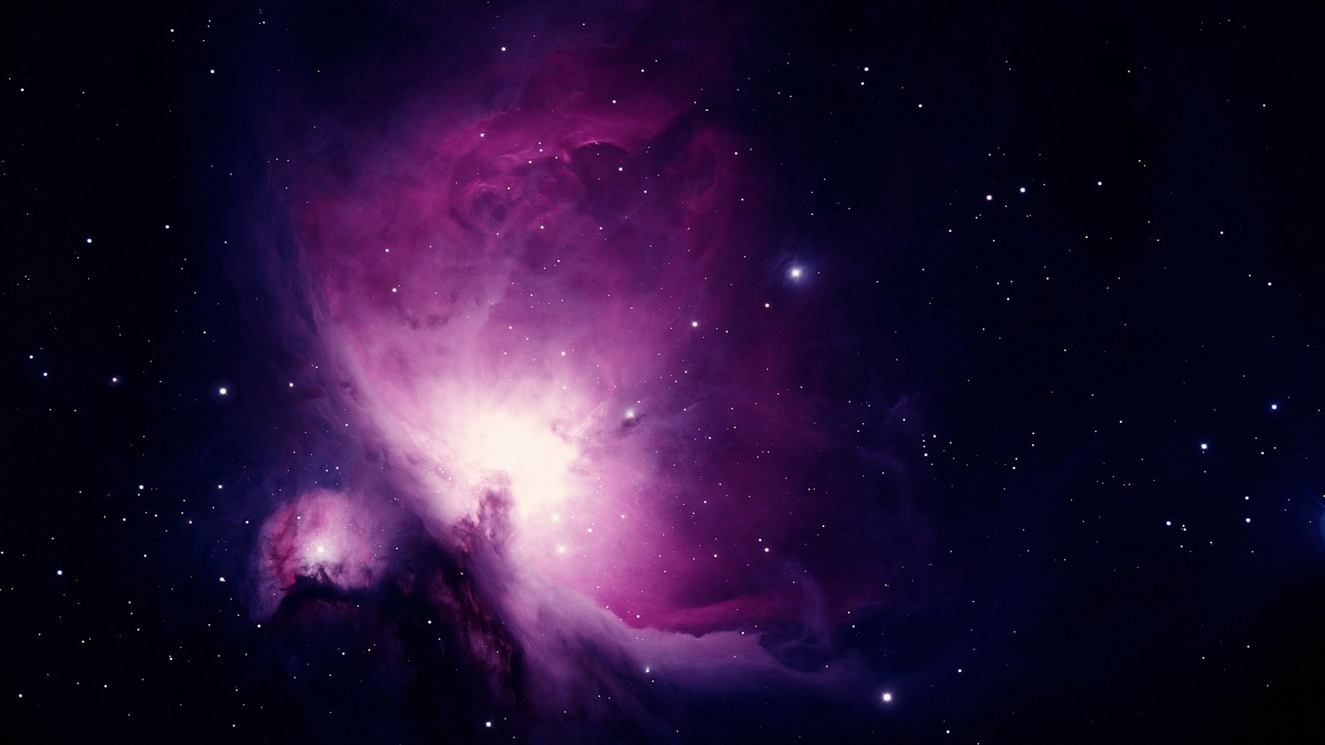 Purple and white nebula in deep space HD Wallpaper