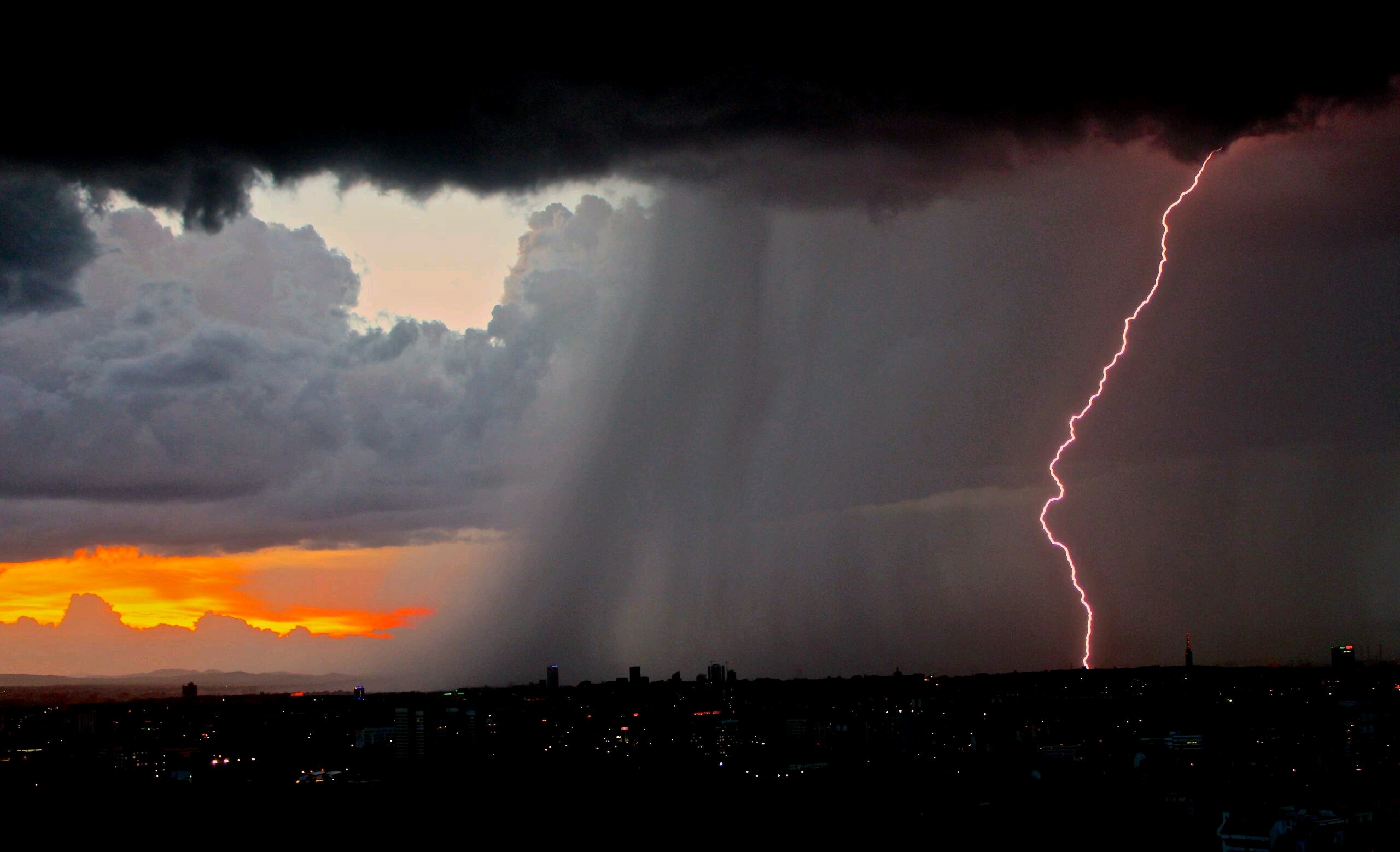nature, rain, lightning HD Wallpaper