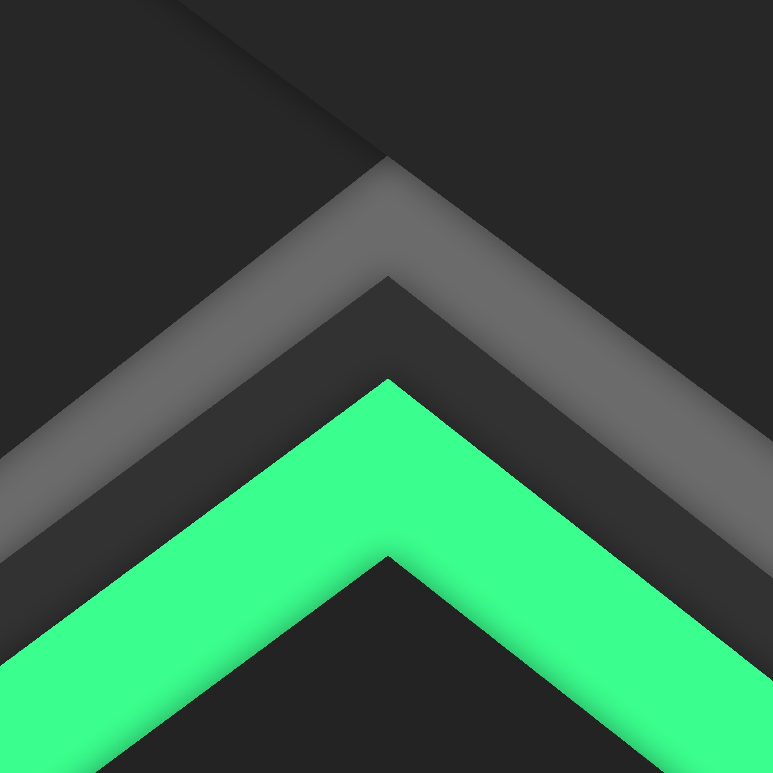 Abstract geometric shapes with green and gray layers HD Wallpaper