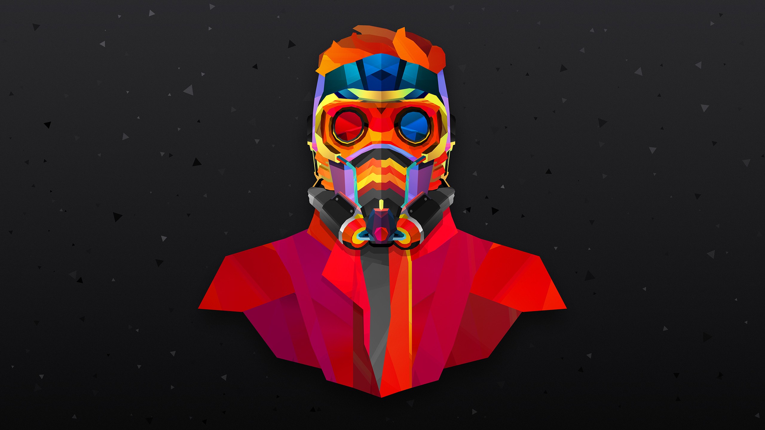 Star Lord Geometric Portrait HD Wallpaper