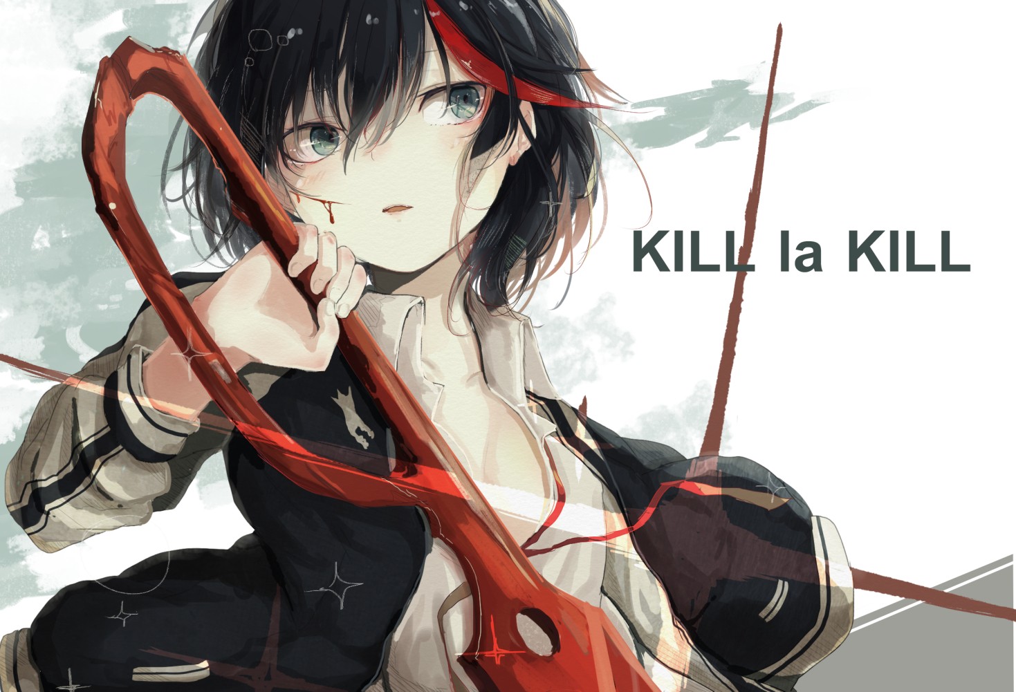 Matoi Ryuko from Kill la Kill with Scissor Blade HD Wallpaper