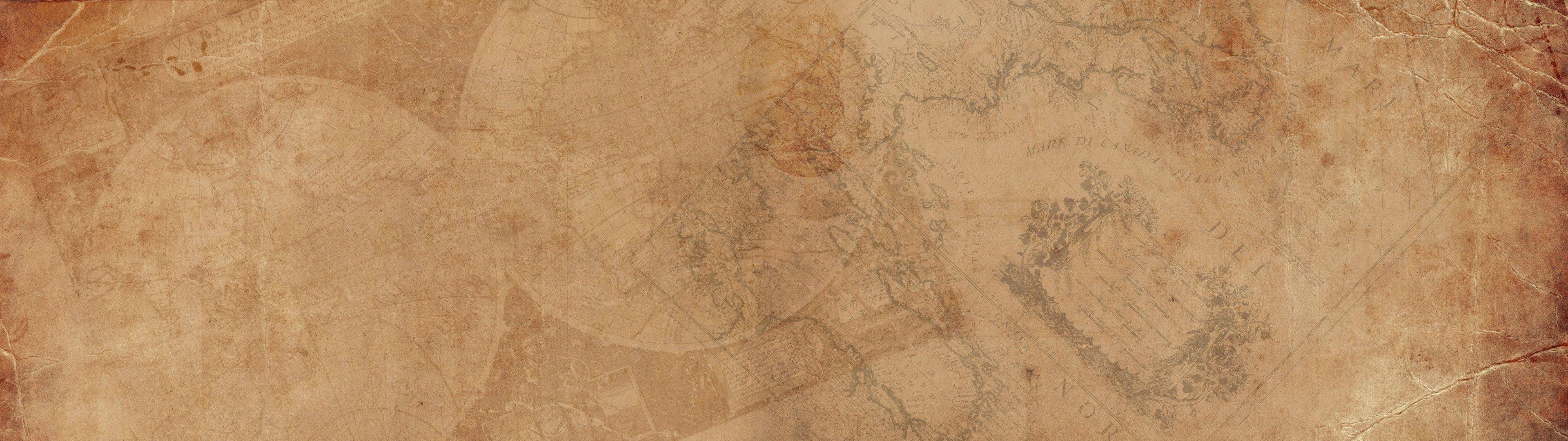 Old maps displayed on parchment HD Wallpaper