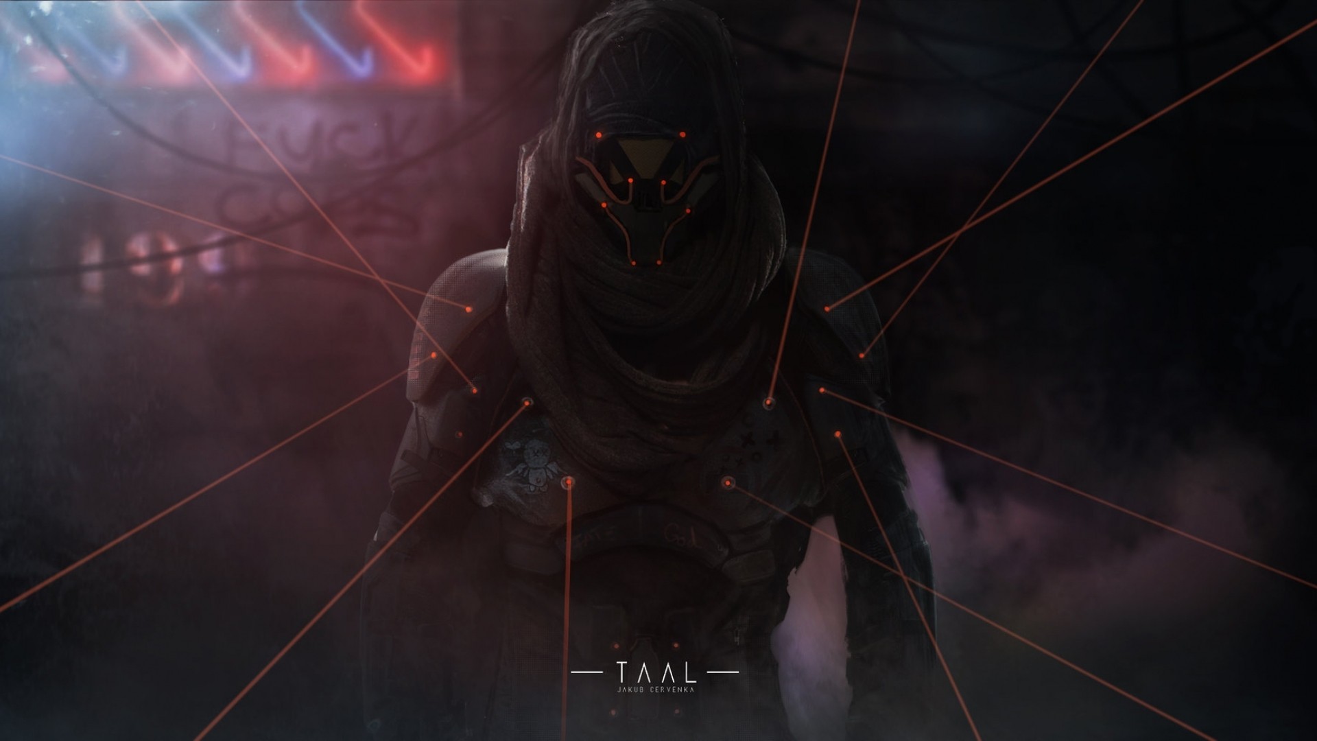 TAAL character with red laser grid HD Wallpaper