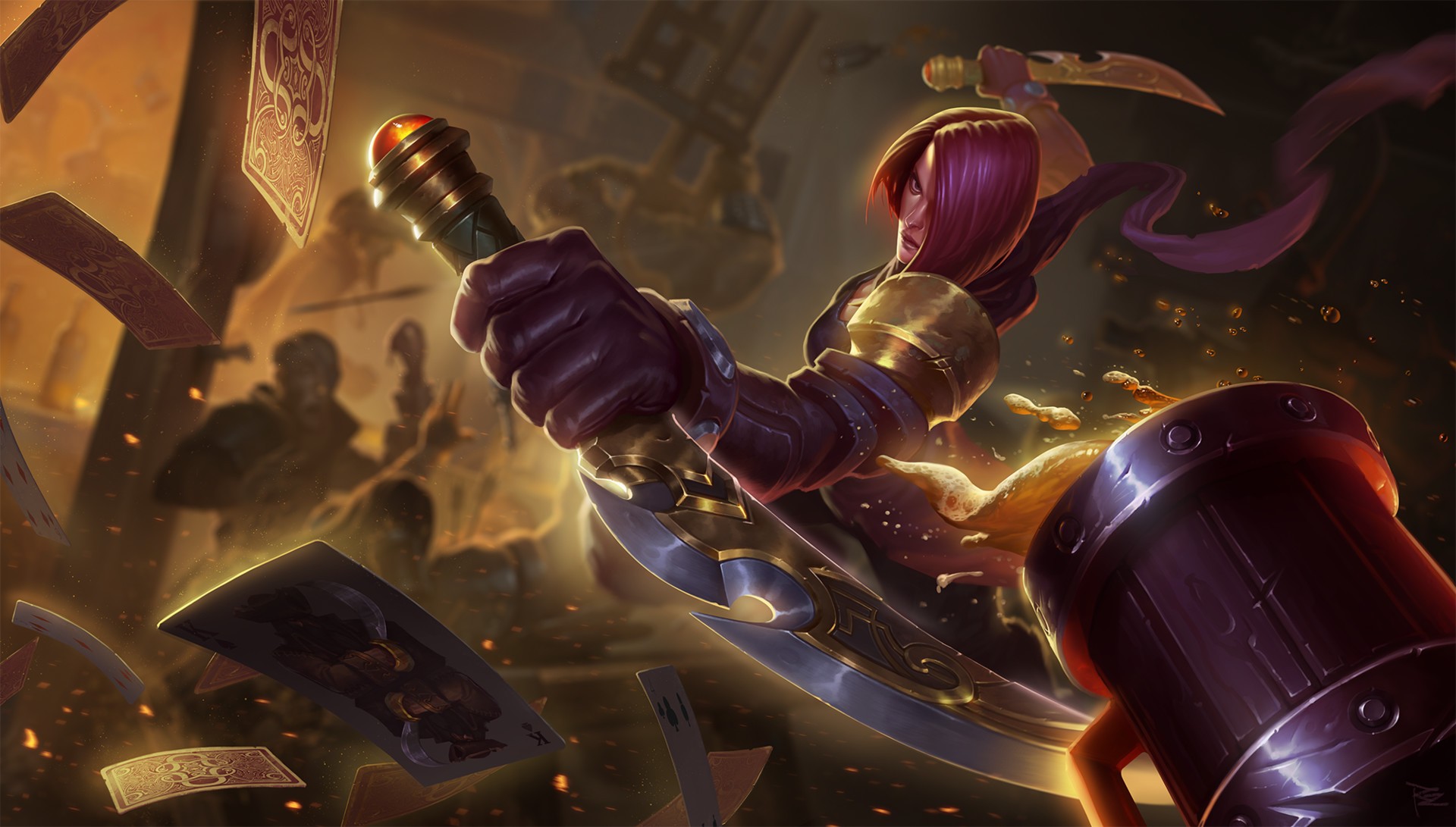Twisted Fate from League of Legends with cards HD Wallpaper