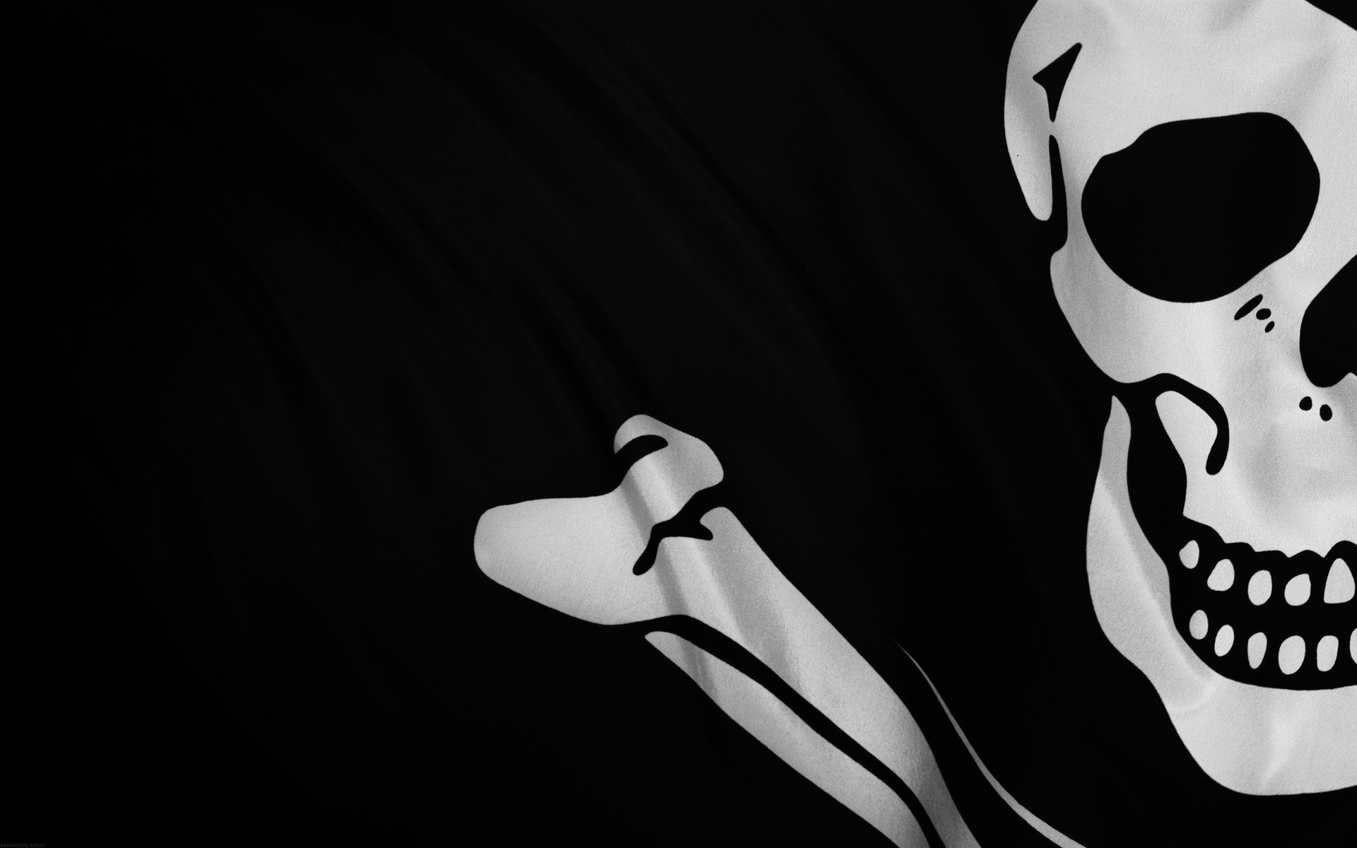 Pirate flag with skull and crossbones HD Wallpaper