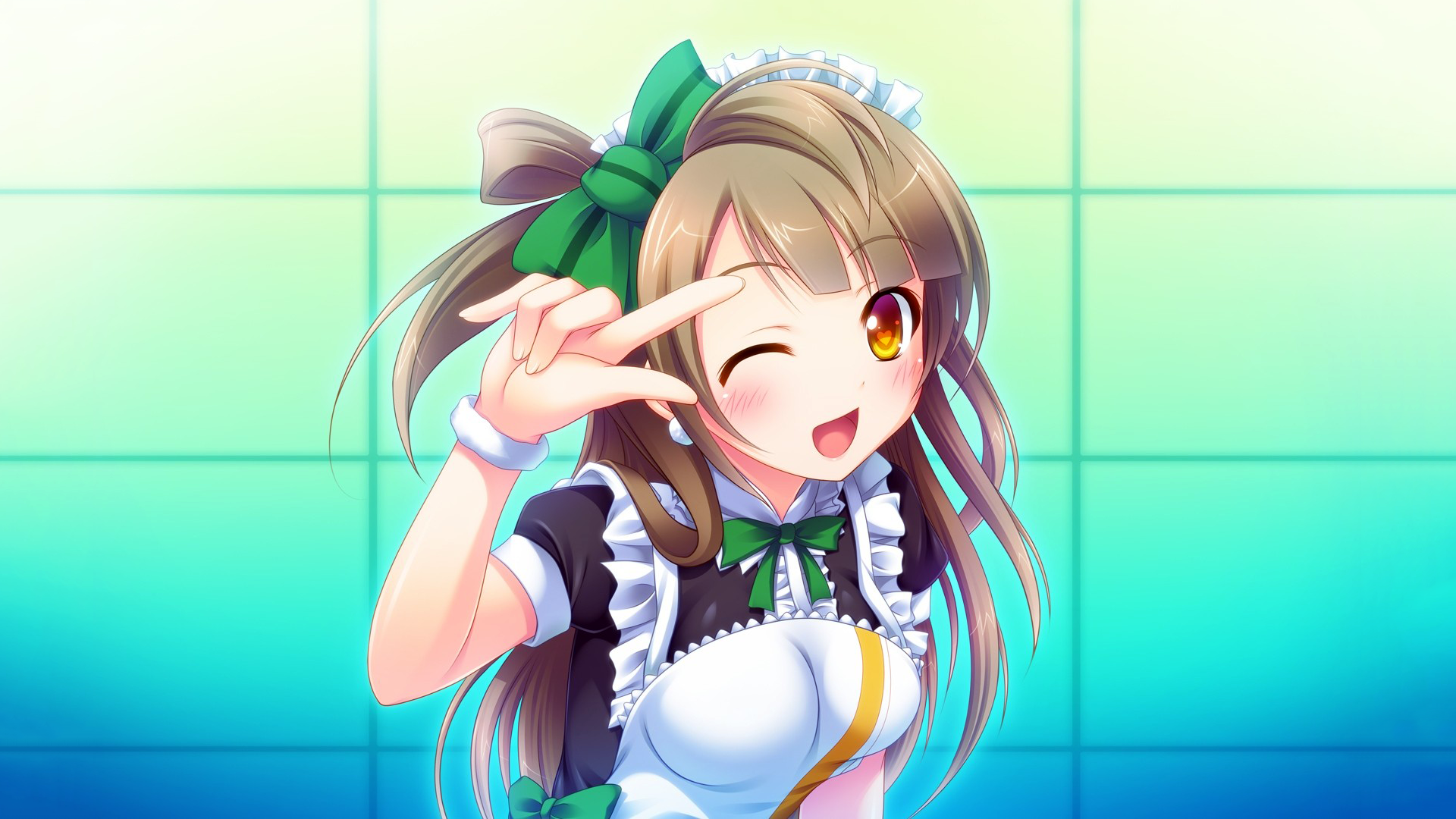 Minami Kotori in a Maid Outfit HD Wallpaper