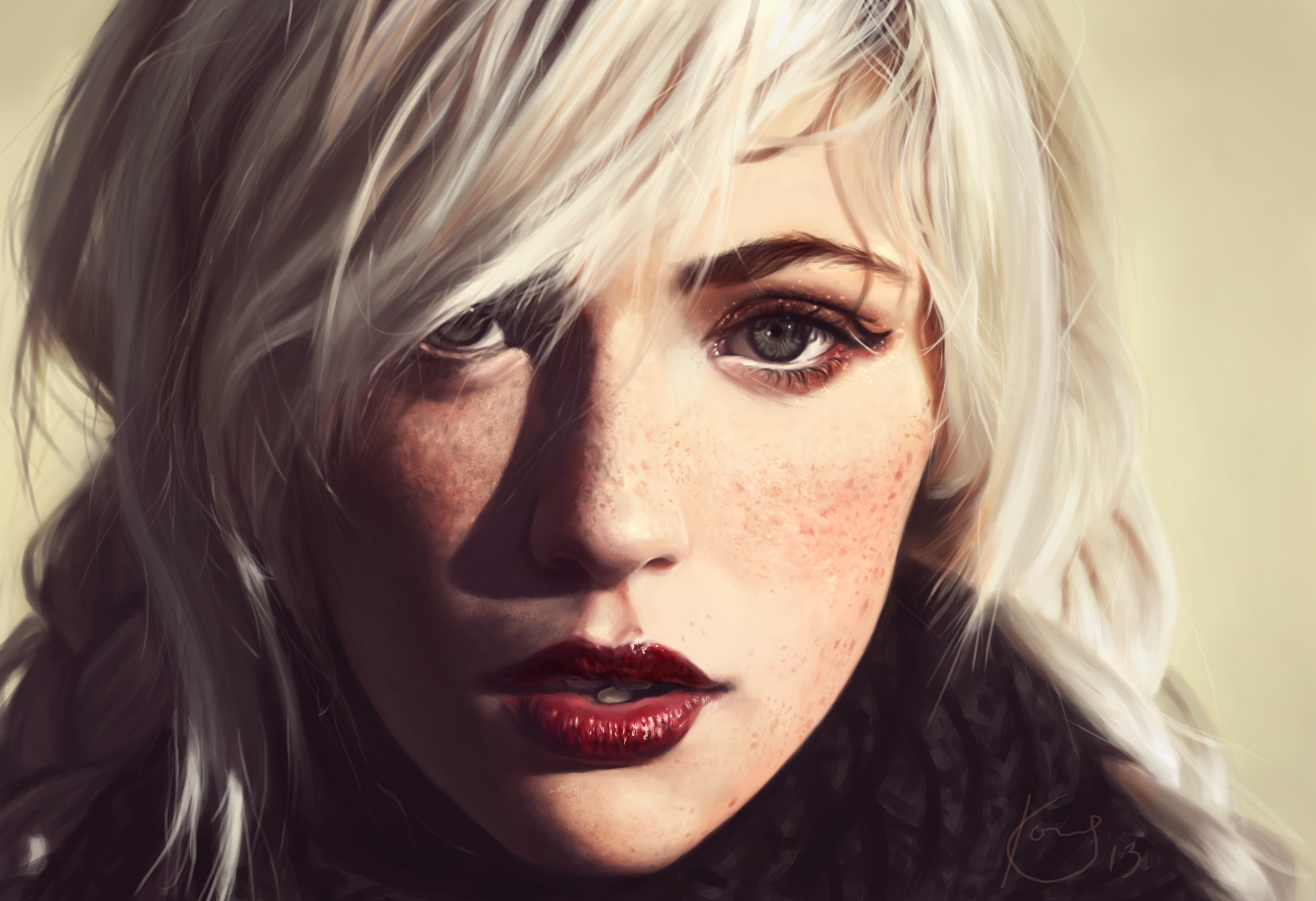Devon Jade with blonde hair and freckles HD Wallpaper