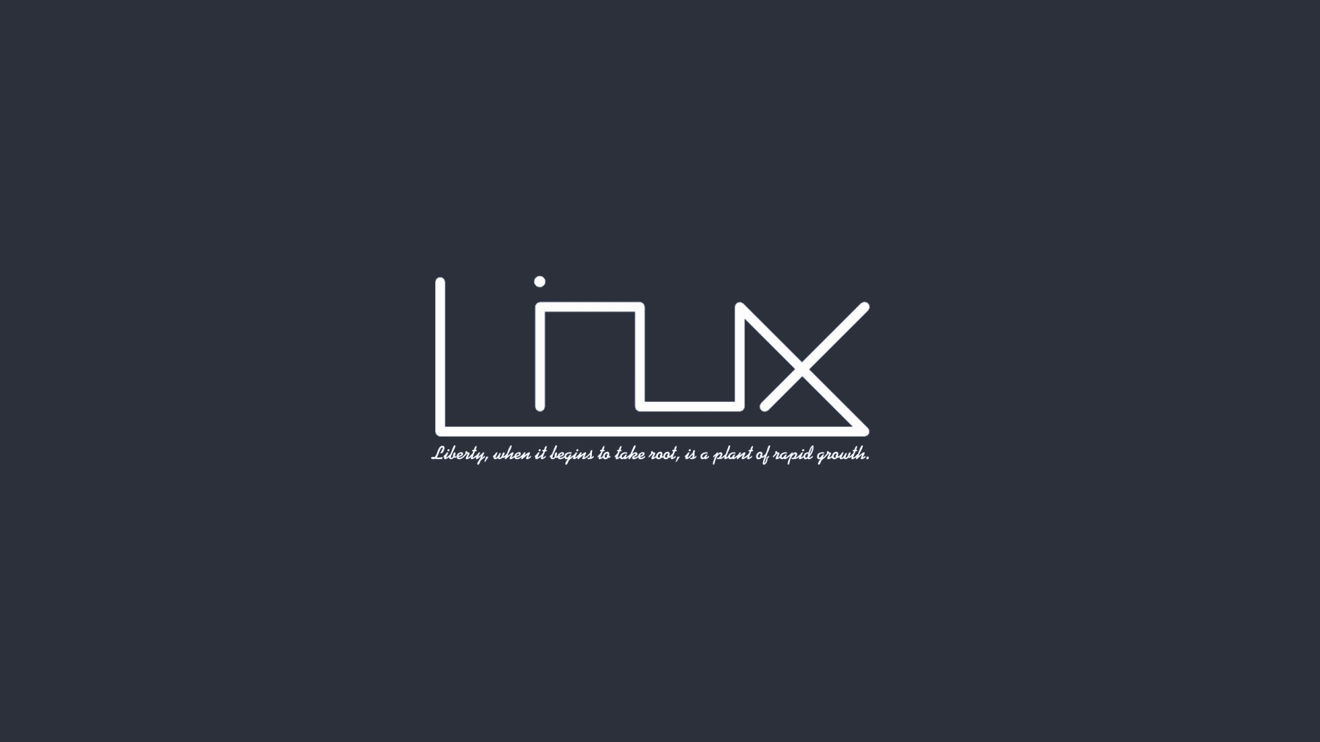 Linux logo with quote about liberty HD Wallpaper