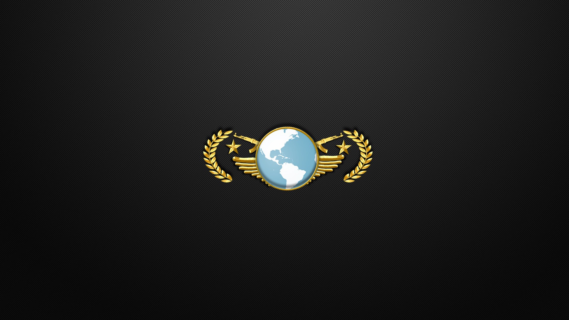 Counter-Strike: Global Offensive emblem with globe and weapons HD Wallpaper