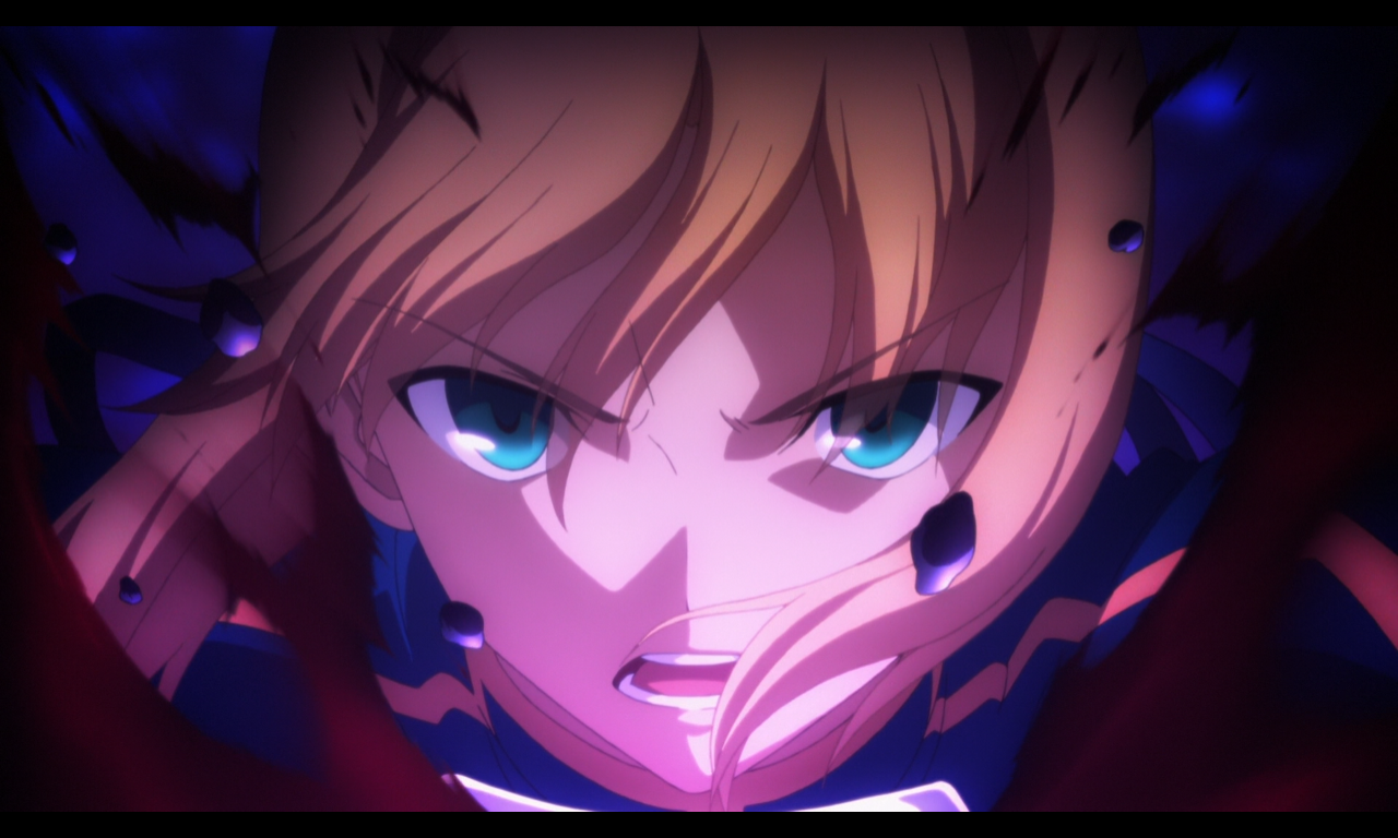 Saber from Fate/Zero in intense close-up HD Wallpaper