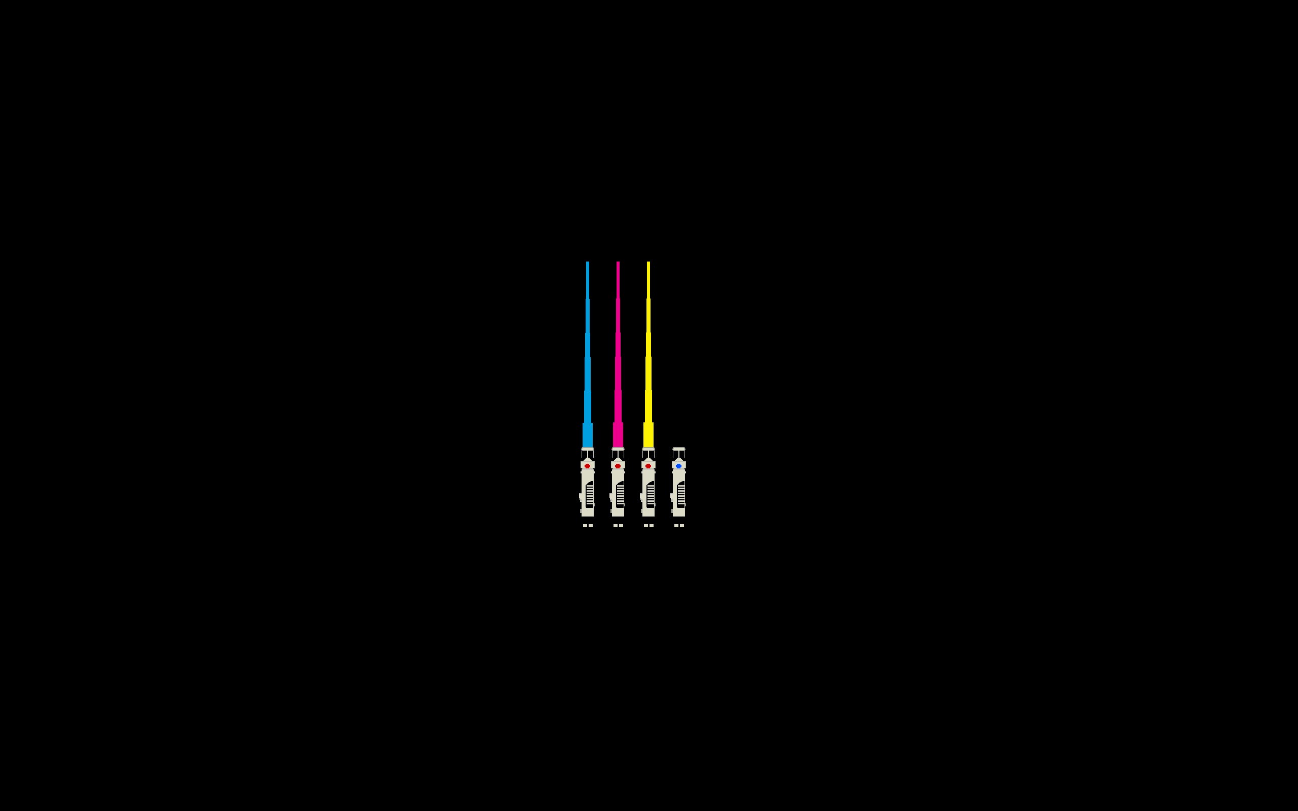 Star Wars CMYK Lightsabers Minimalism HD Wallpaper