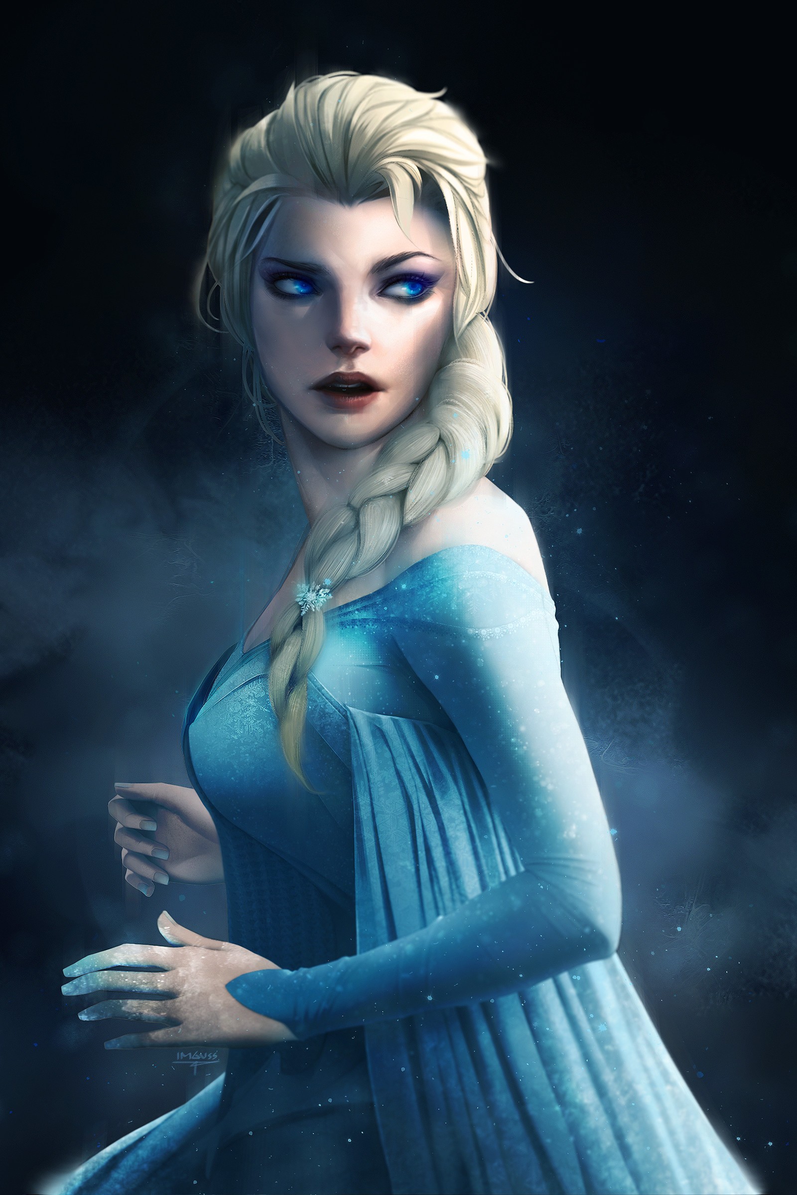 Princess Elsa from Frozen artwork HD Wallpaper