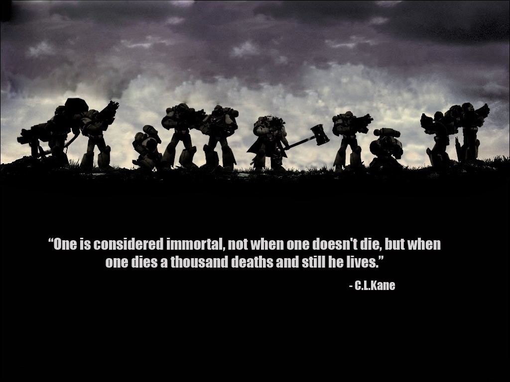 Warhammer 40k Space Marines quote HD Wallpaper