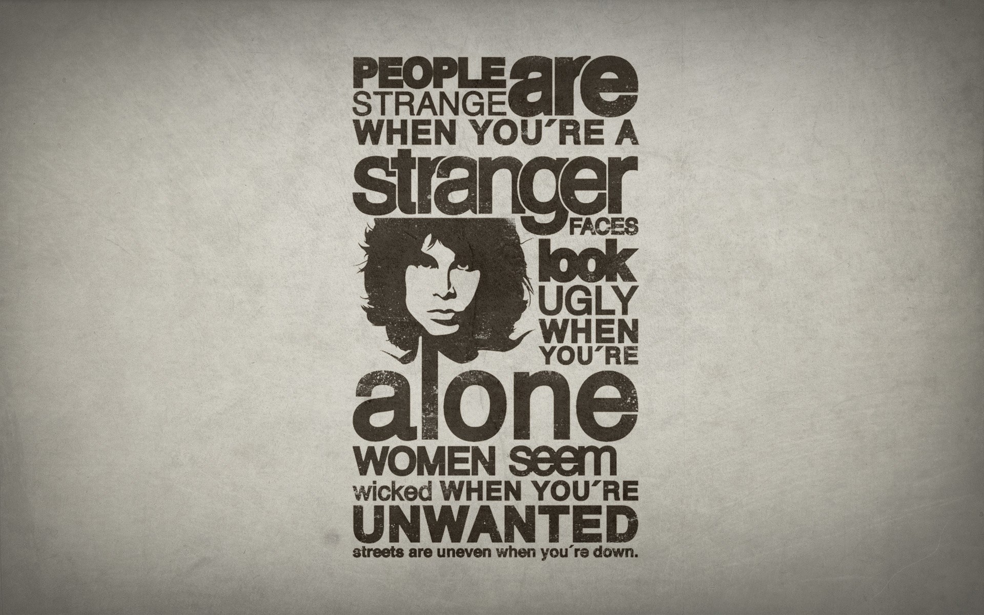 Jim Morrison quote artwork with The Doors lyrics HD Wallpaper