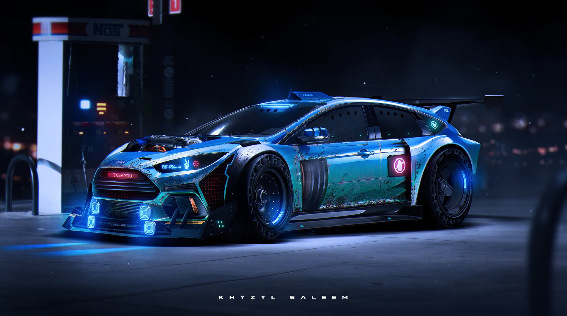 Blue Ford Fiesta ST modified by Khyzyl Saleem HD Wallpaper