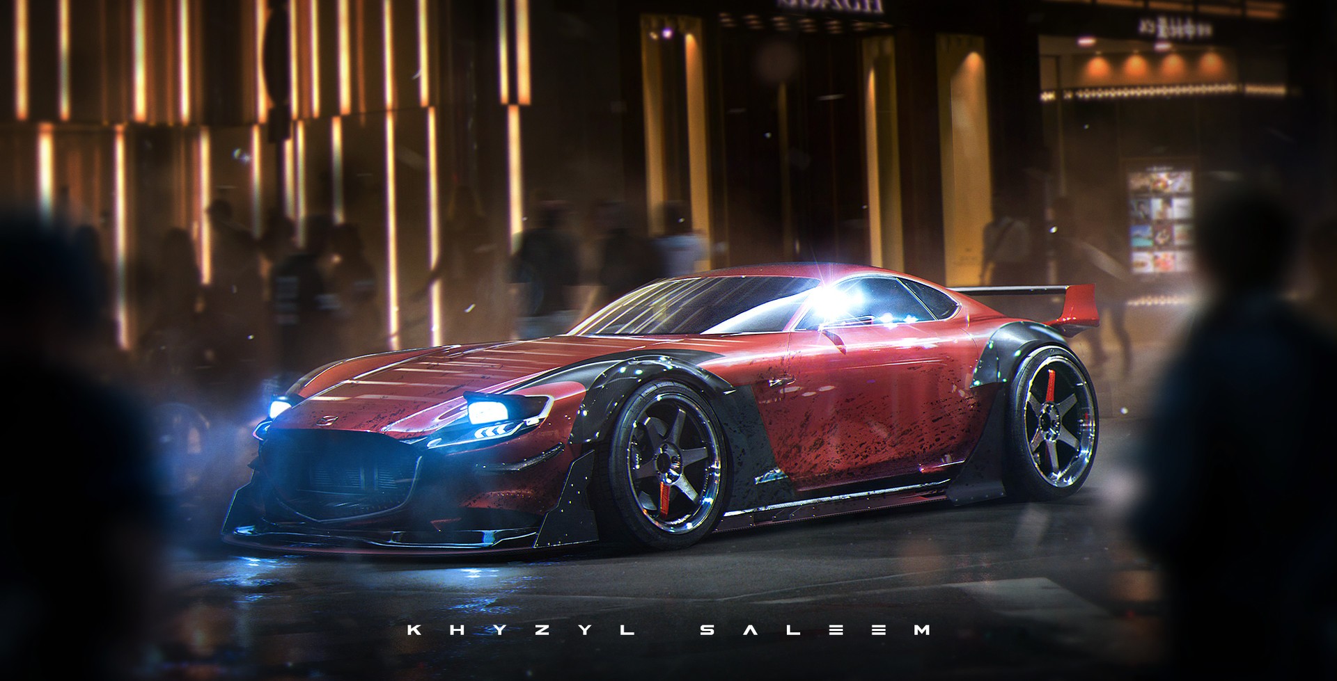 Red Mazda RX-Vision by Khyzyl Saleem HD Wallpaper