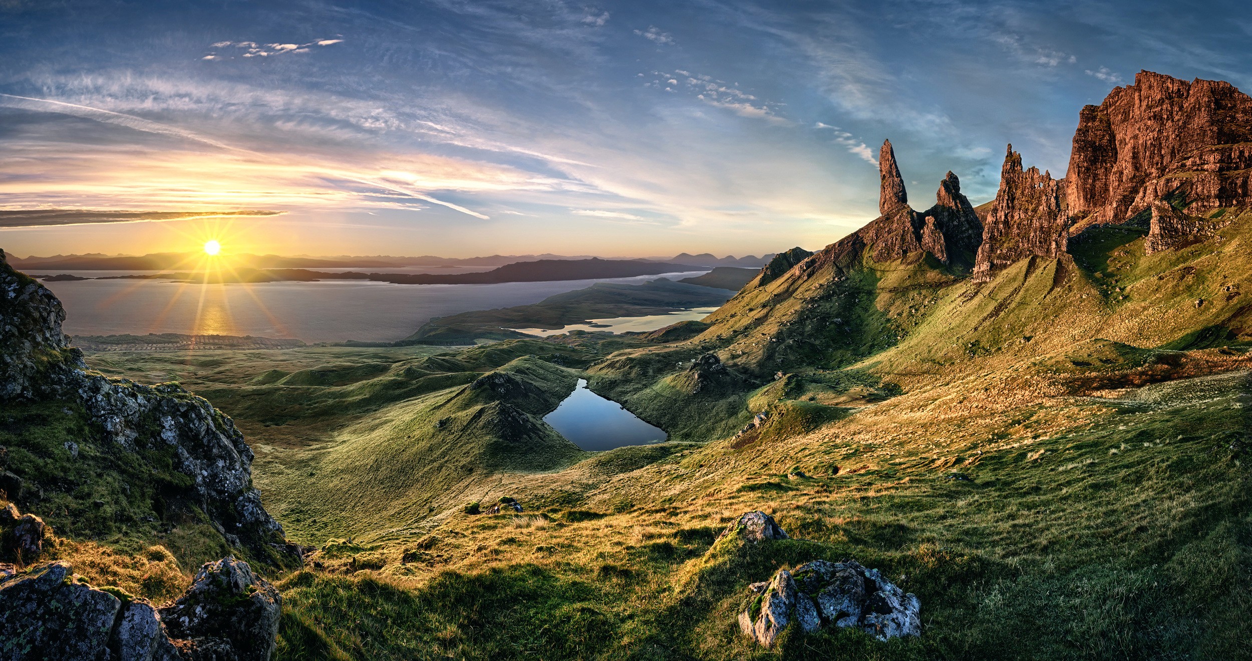 The Old Man of Storr landscape at sunrise HD Wallpaper