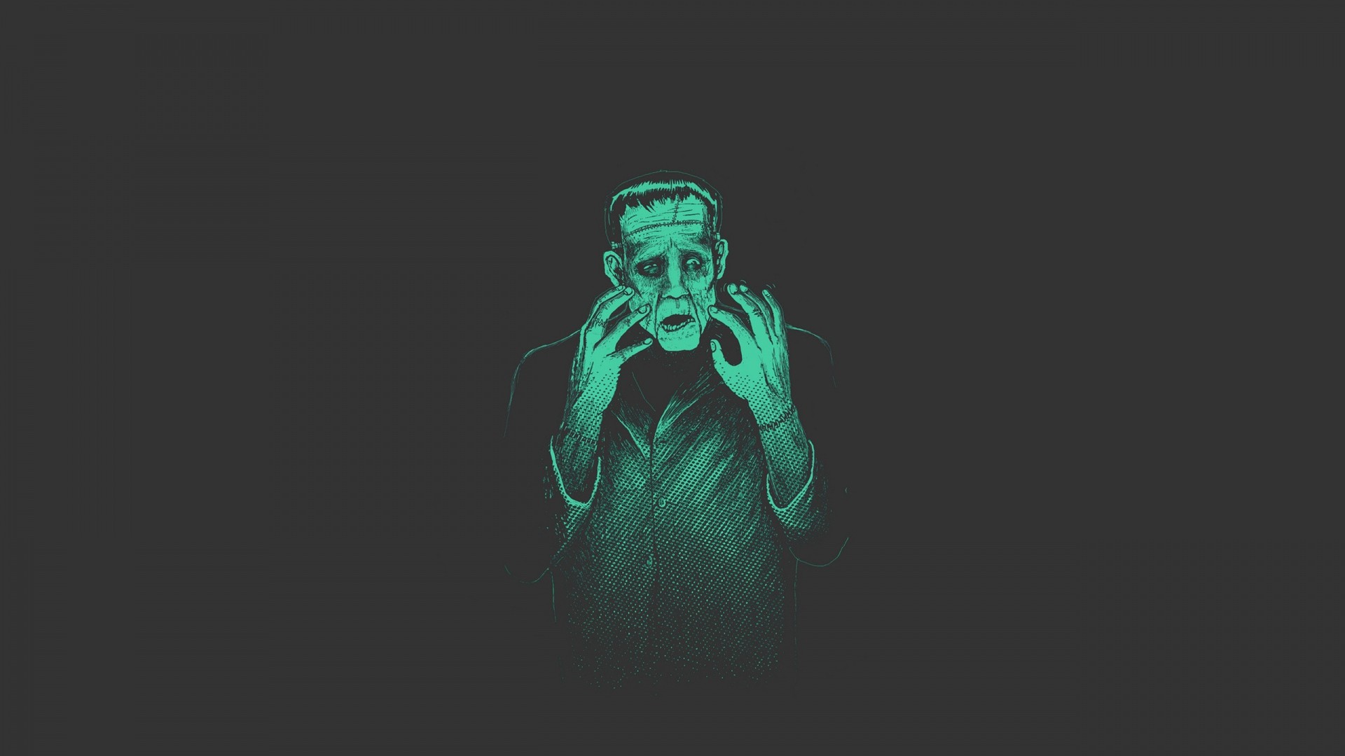 The Monster of Frankenstein in minimalist style HD Wallpaper