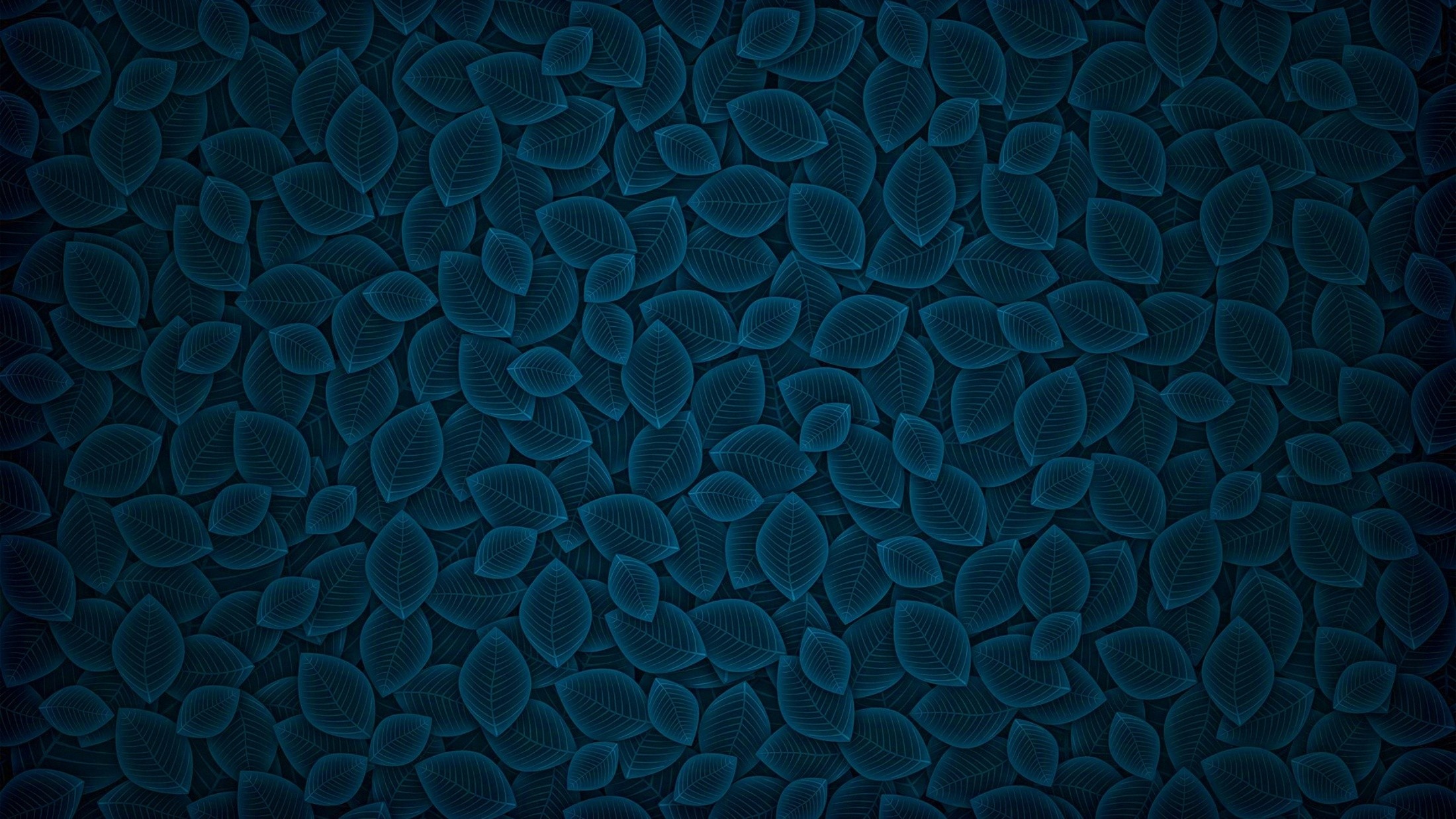 Dark blue leaves pattern HD Wallpaper
