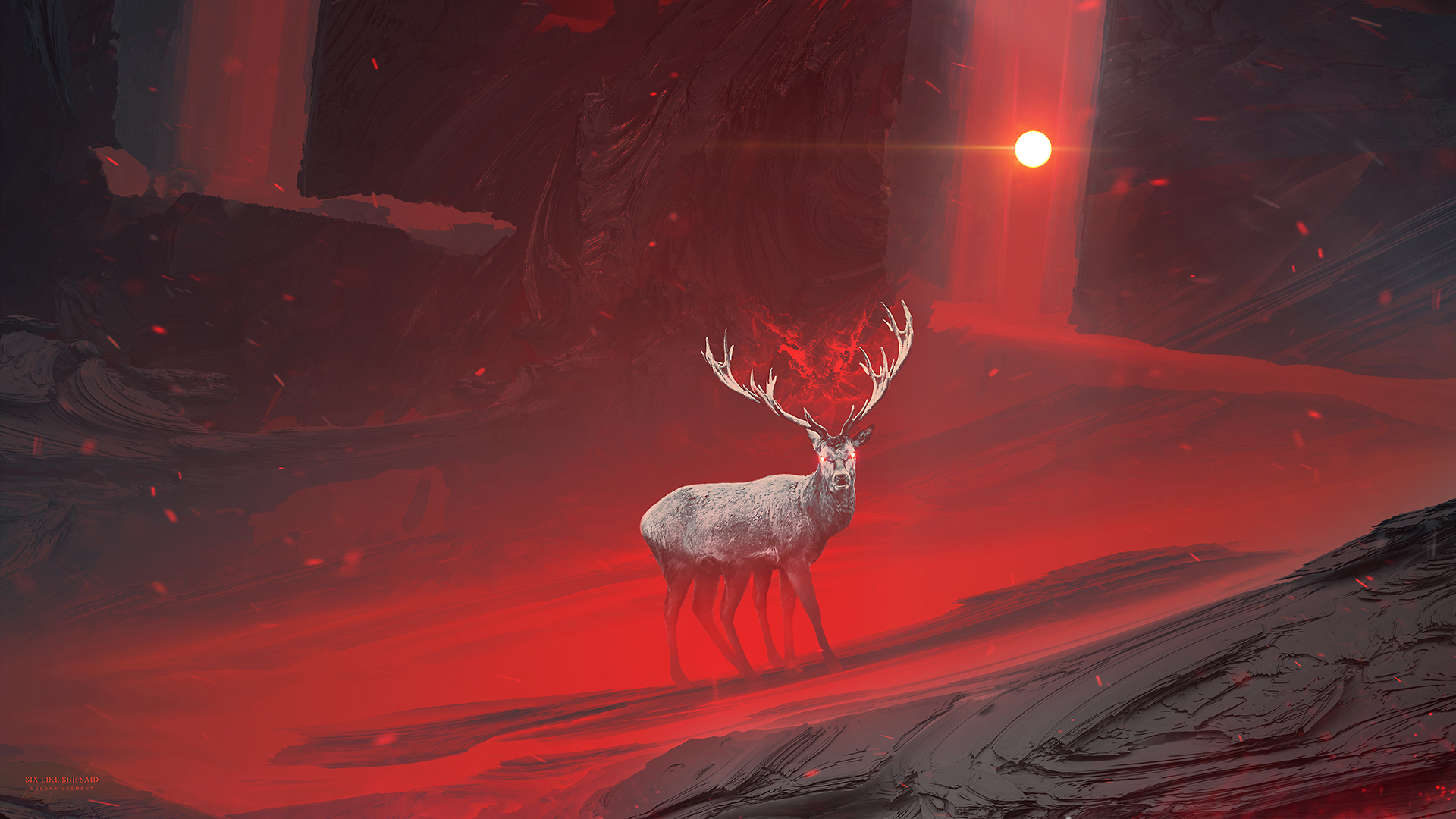 Artwork by Kuldar Leement featuring a deer HD Wallpaper