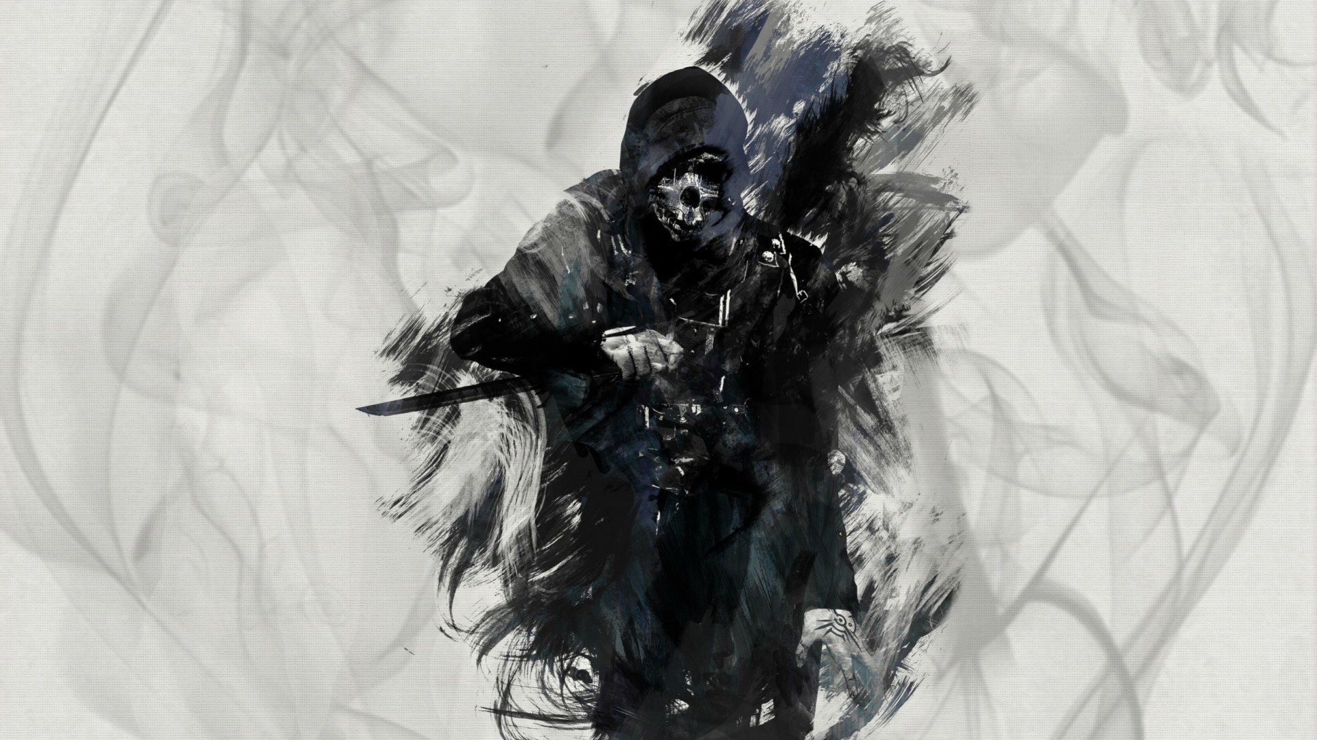Corvo Attano from Dishonored holding a knife HD Wallpaper
