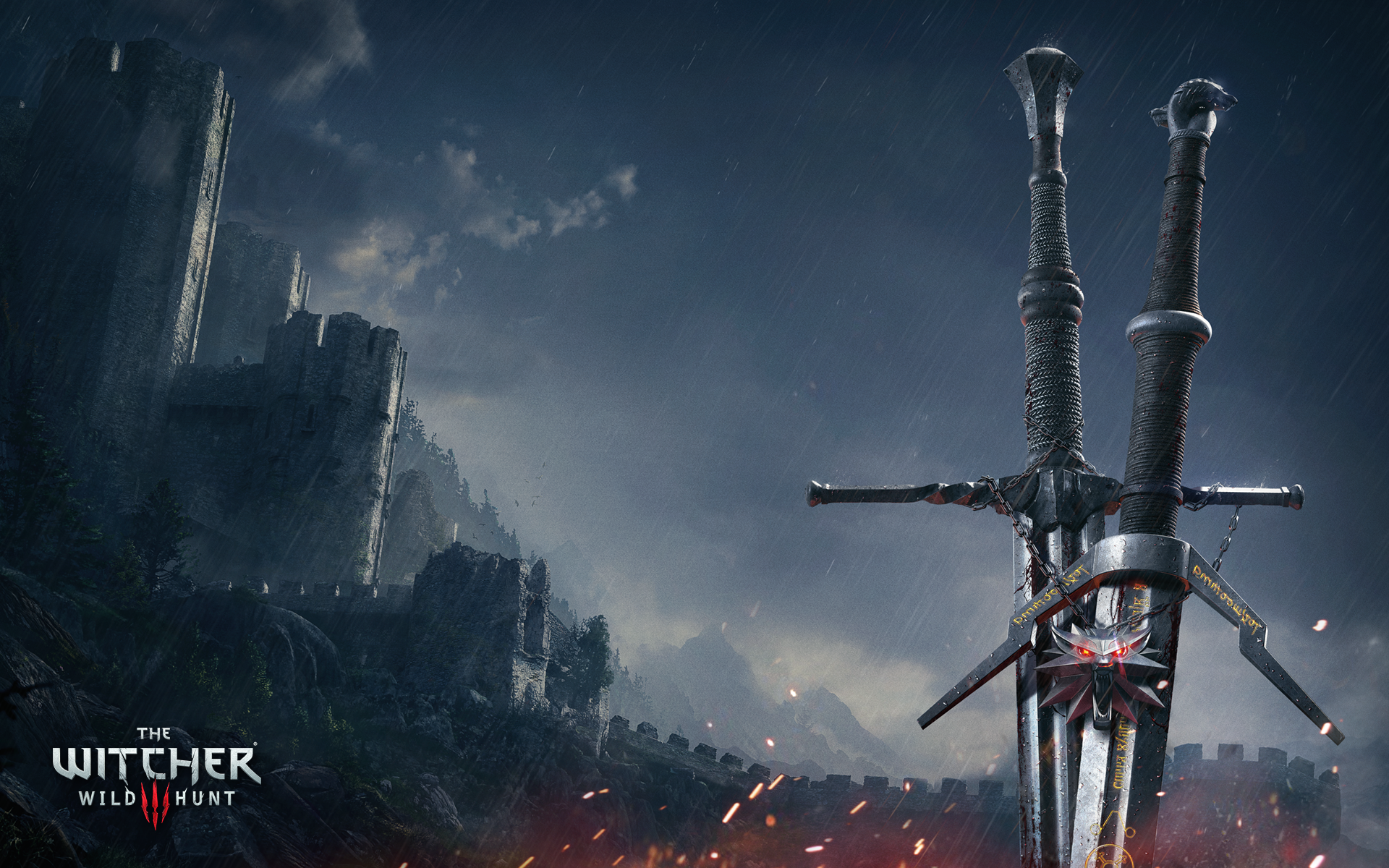The Witcher 3: Wild Hunt Two Swords HD Wallpaper