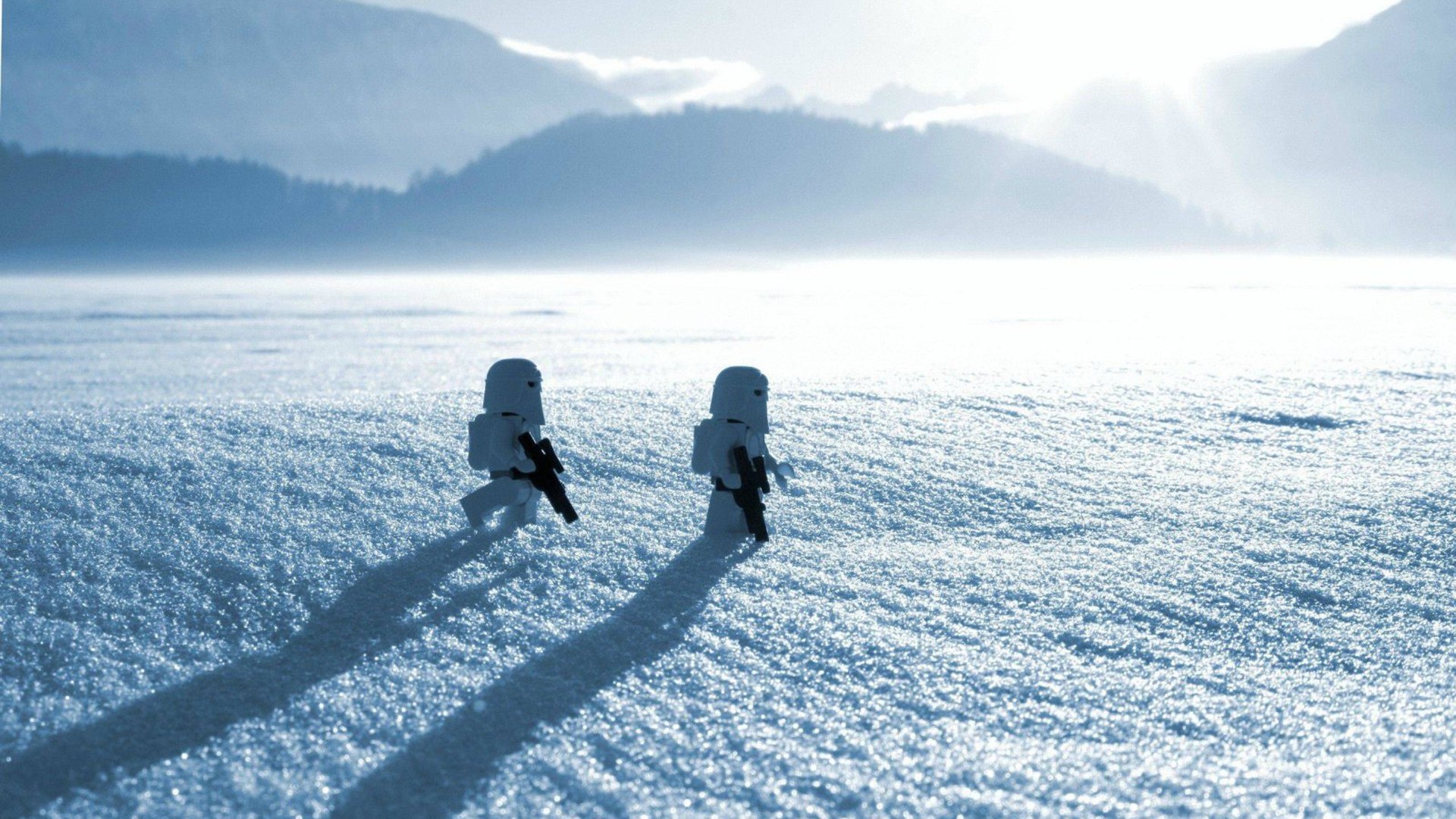 Star Wars Snowtroopers on a Snowy Landscape HD Wallpaper