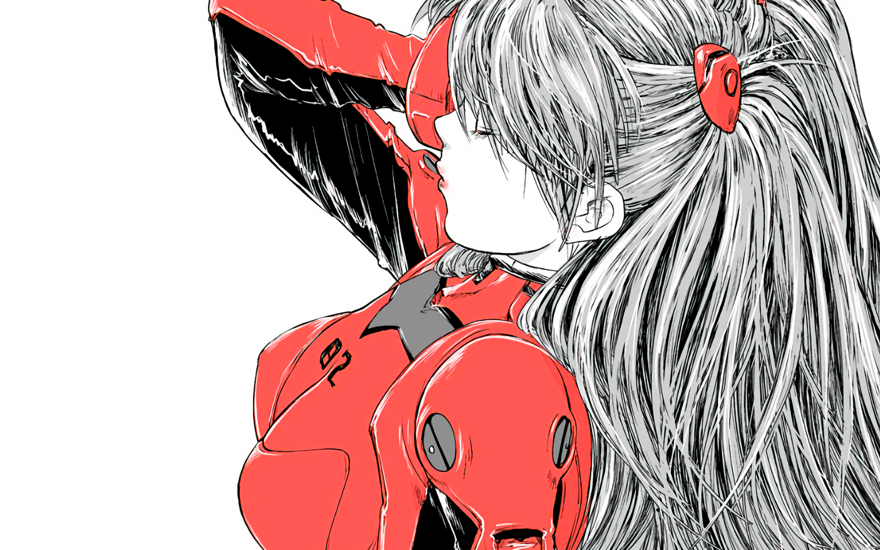 Asuka Langley Soryu in Neon Genesis Evangelion plugsuit HD Wallpaper