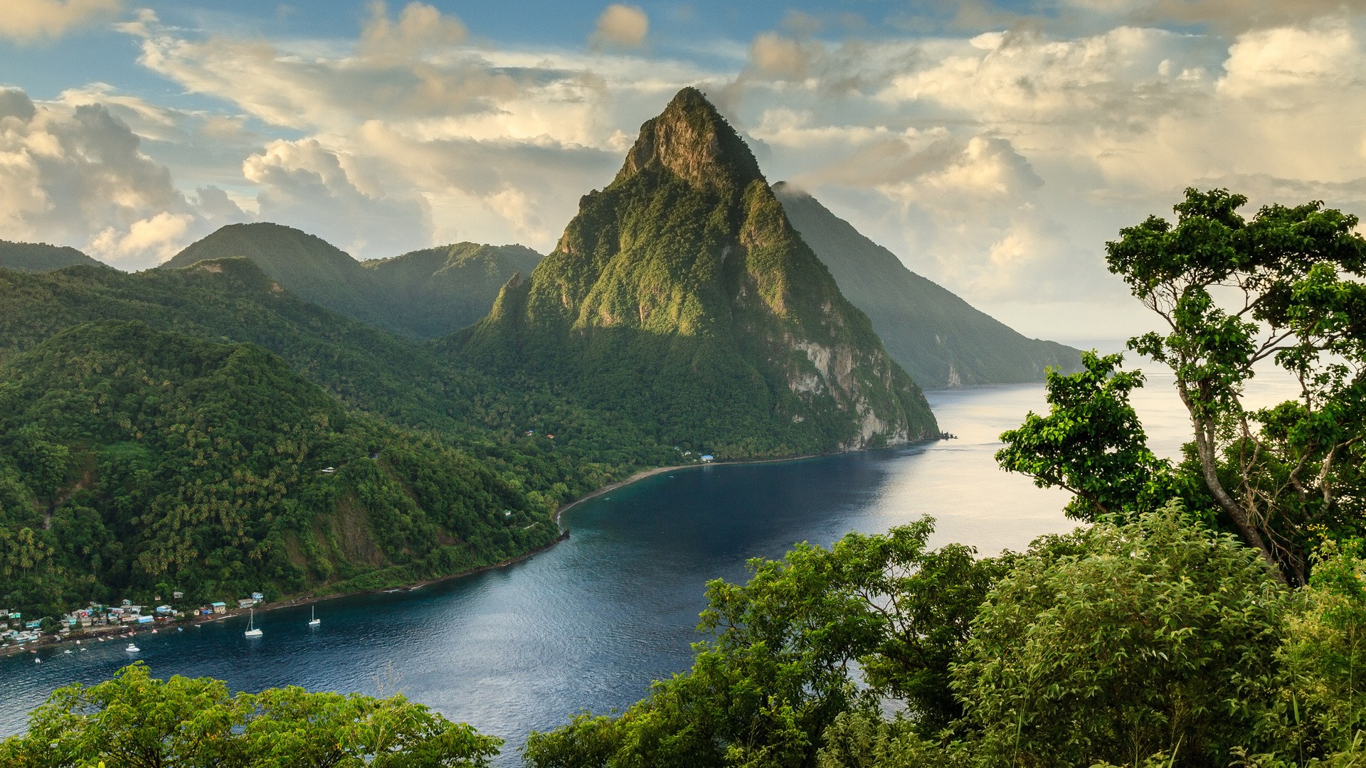 The Pitons, Saint Lucia HD Wallpaper