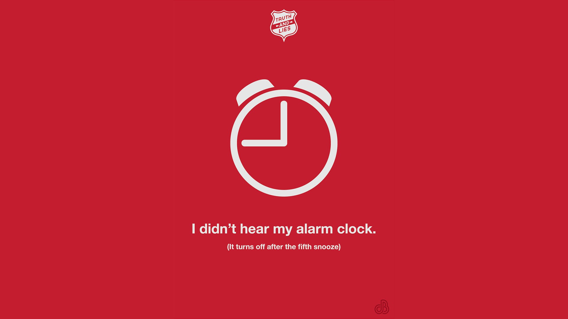 Truth and Lies Alarm Clock Minimalist Poster HD Wallpaper