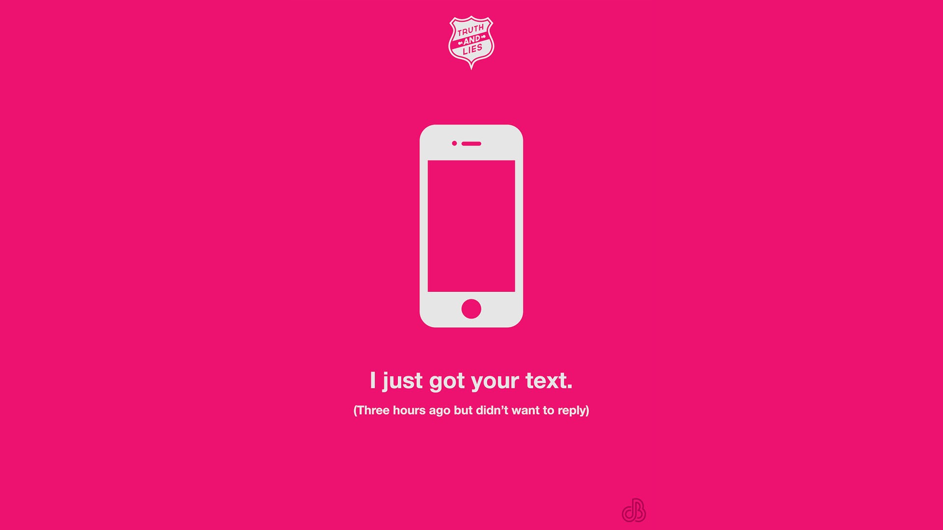 Truth and Lies text message phone graphic HD Wallpaper