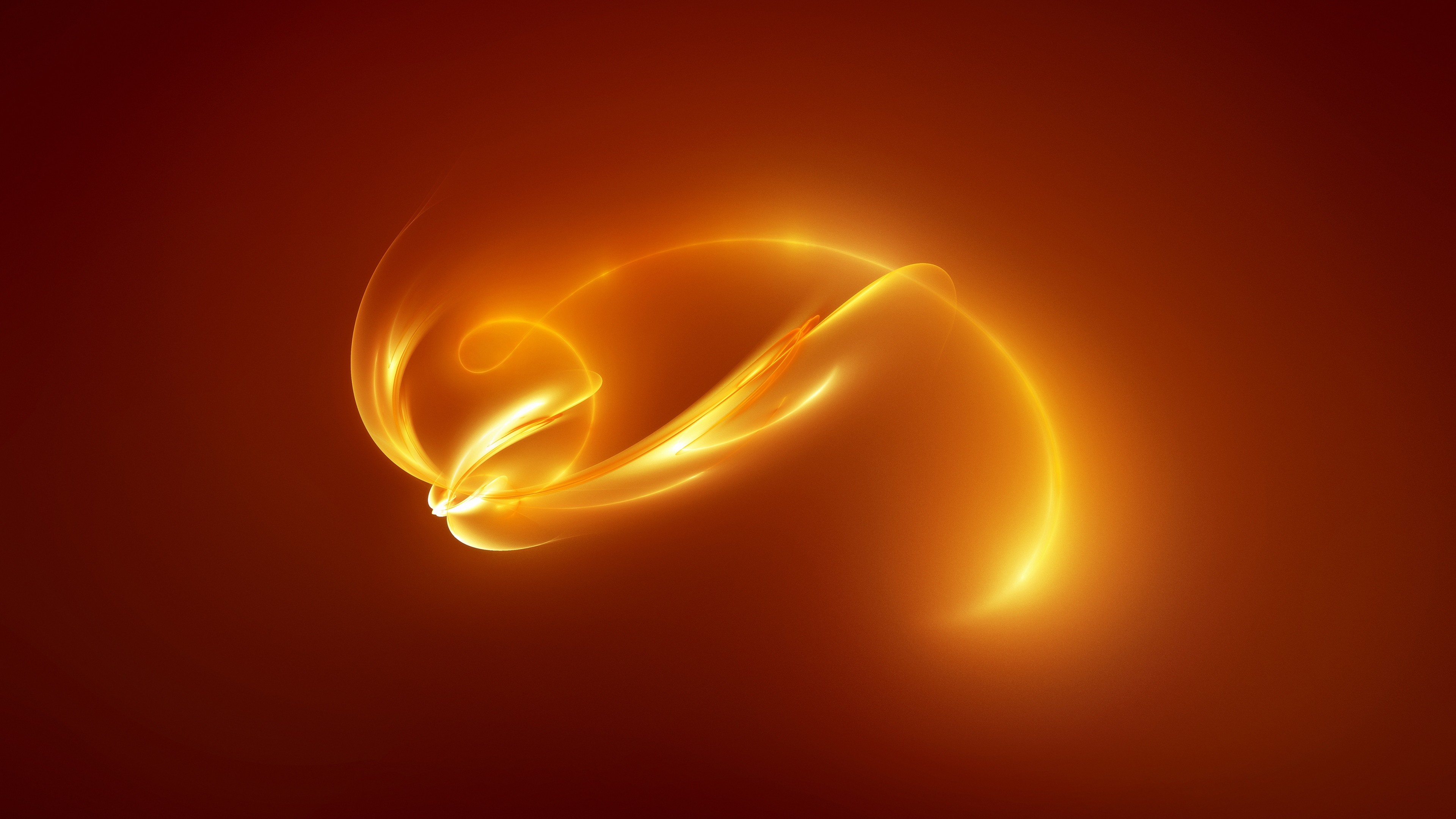 Abstract orange light swirls HD Wallpaper