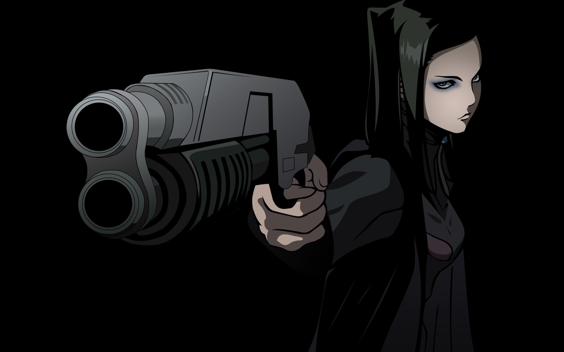 Re-l Mayer holding a shotgun HD Wallpaper
