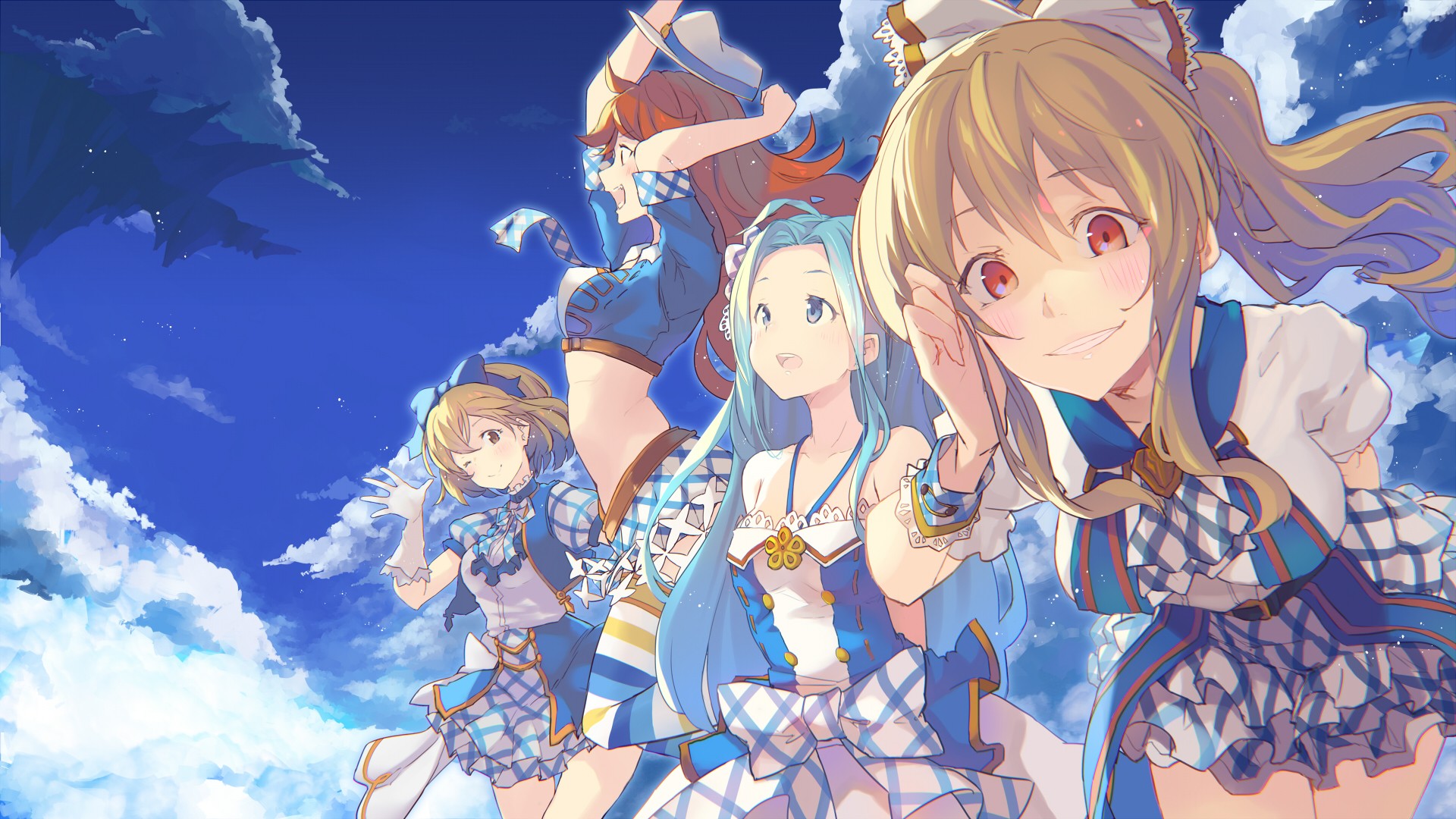 Granblue Fantasy anime girls in the clouds HD Wallpaper