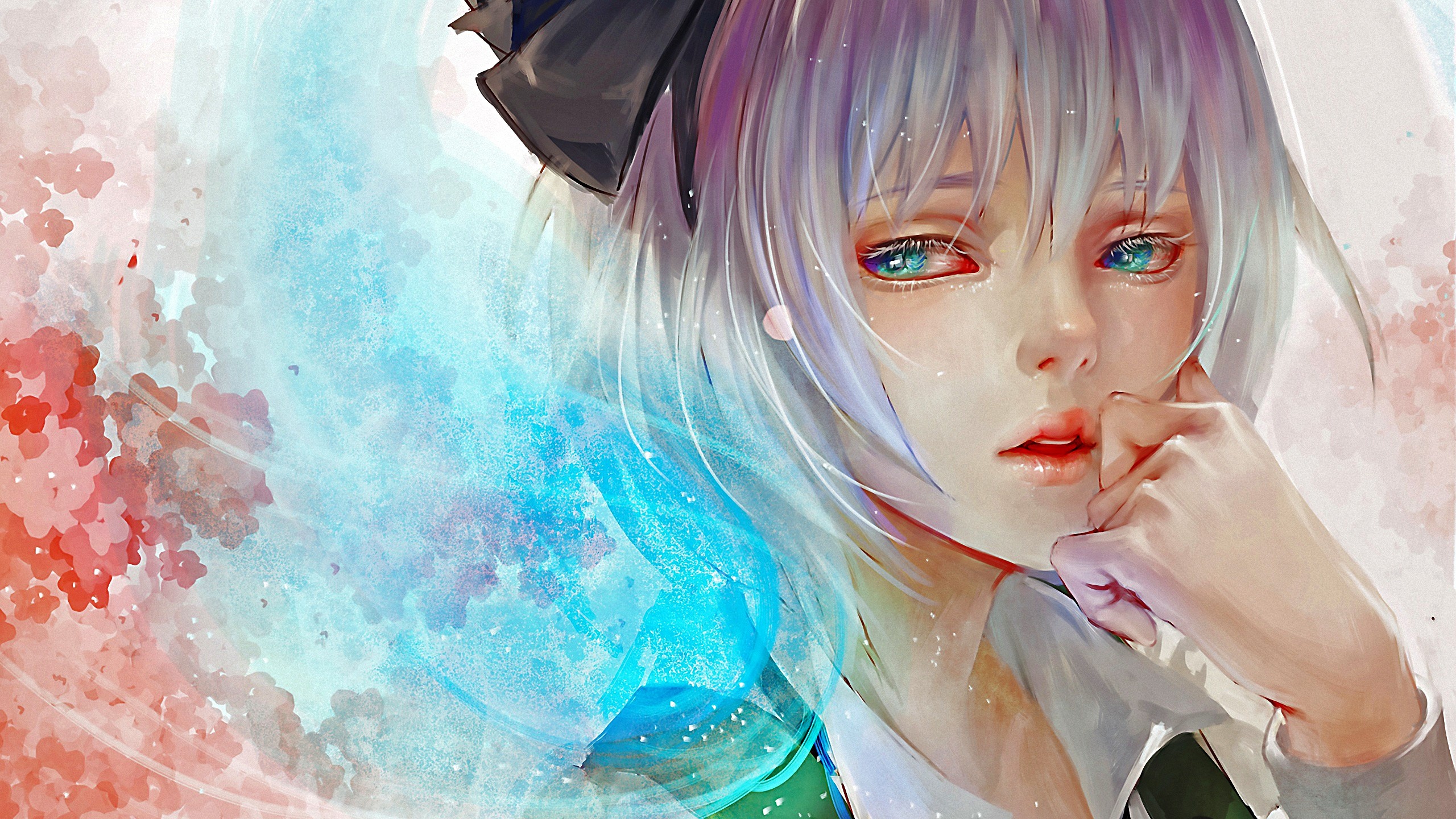 Konpaku Youmu from Touhou anime girl HD Wallpaper