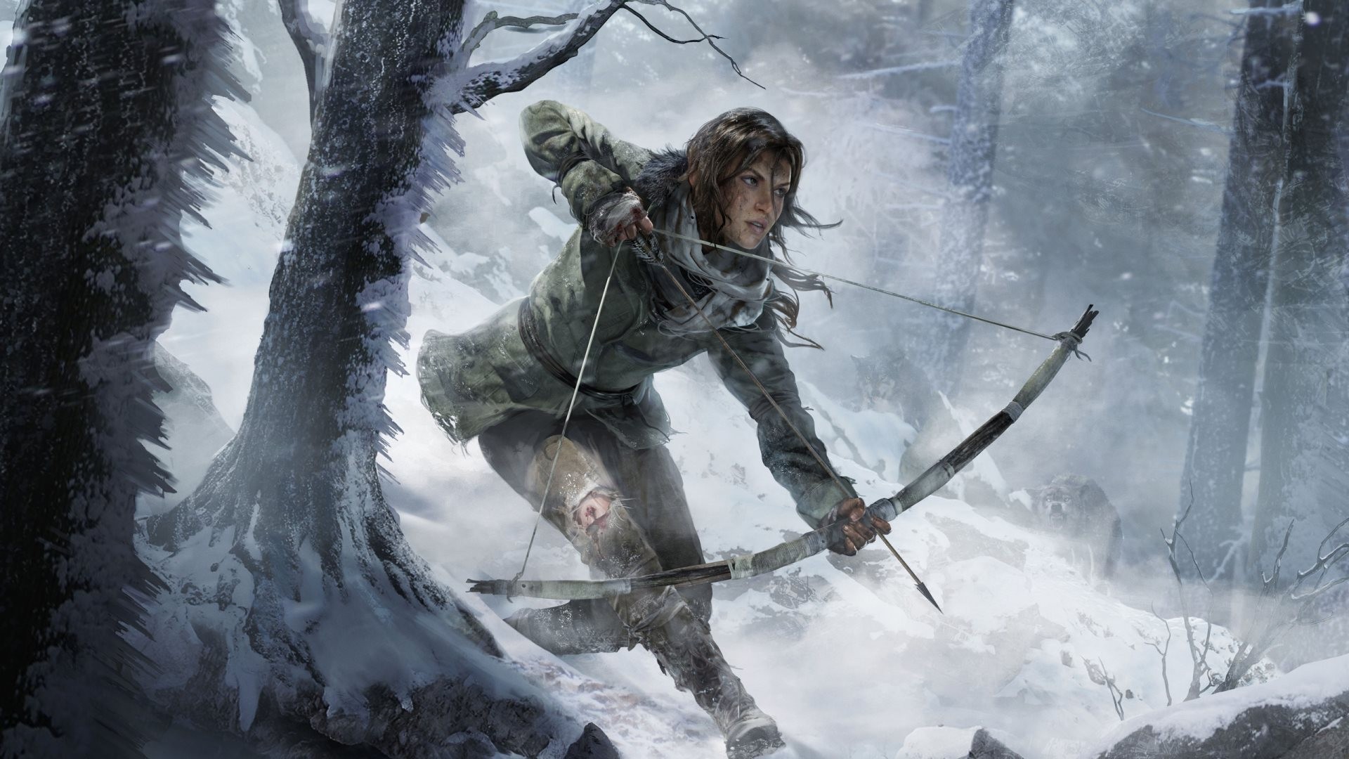 Lara Croft in Rise of the Tomb Raider with a bow HD Wallpaper