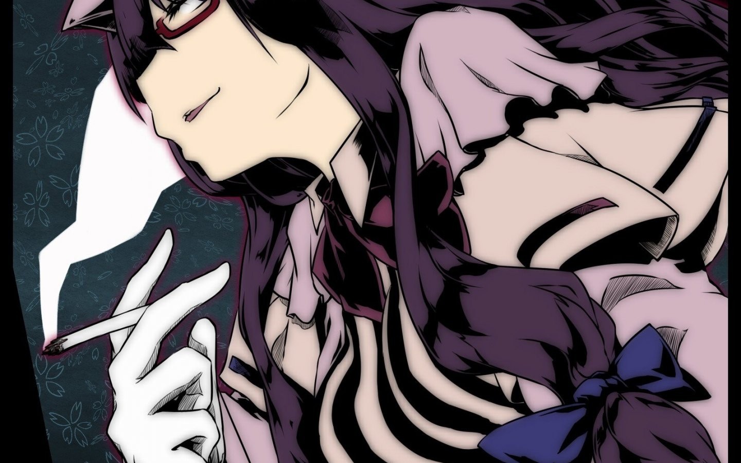 Patchouli Knowledge smoking with glasses HD Wallpaper
