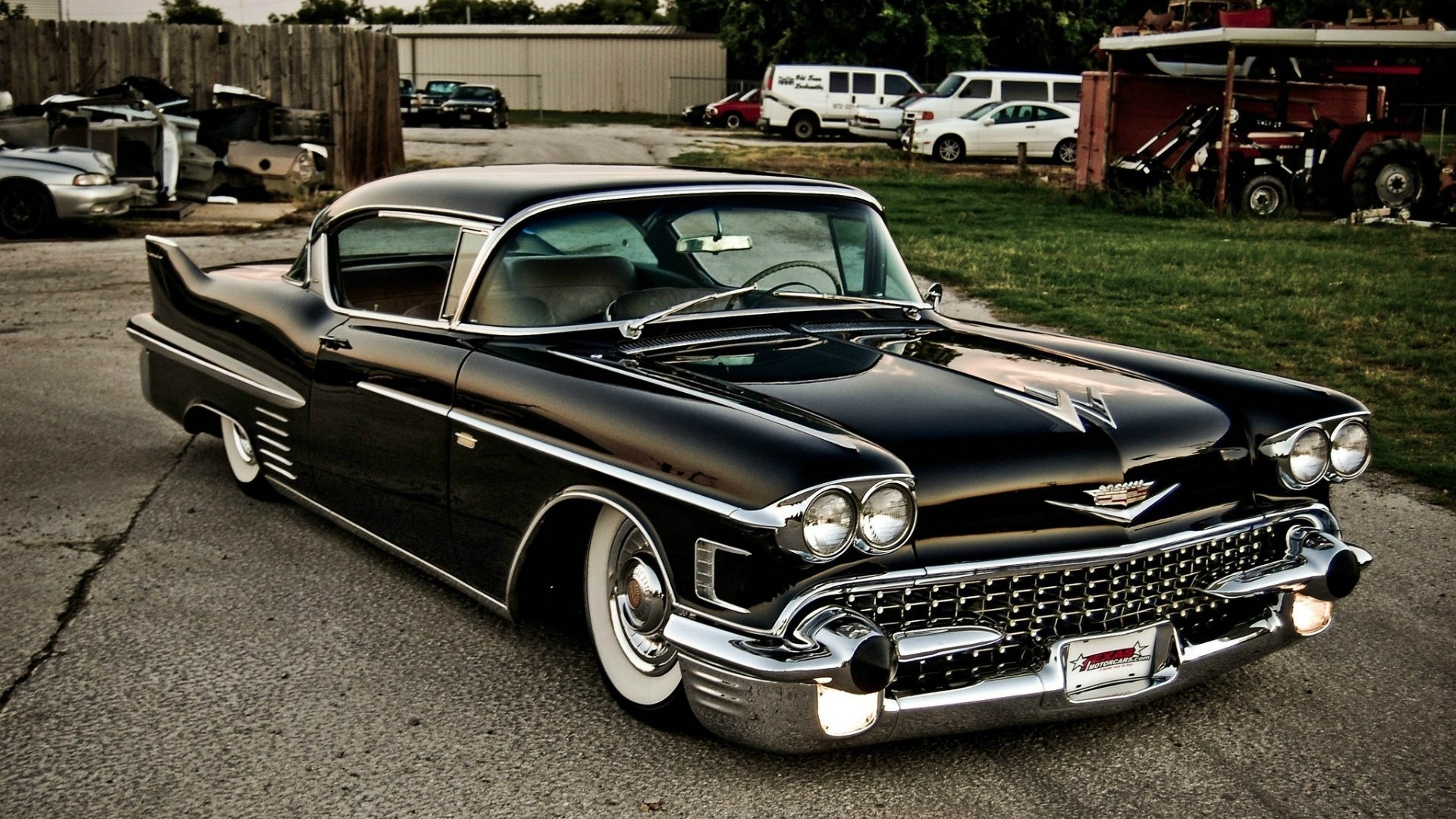 Black 1959 Cadillac Coupe de Ville HD Wallpaper
