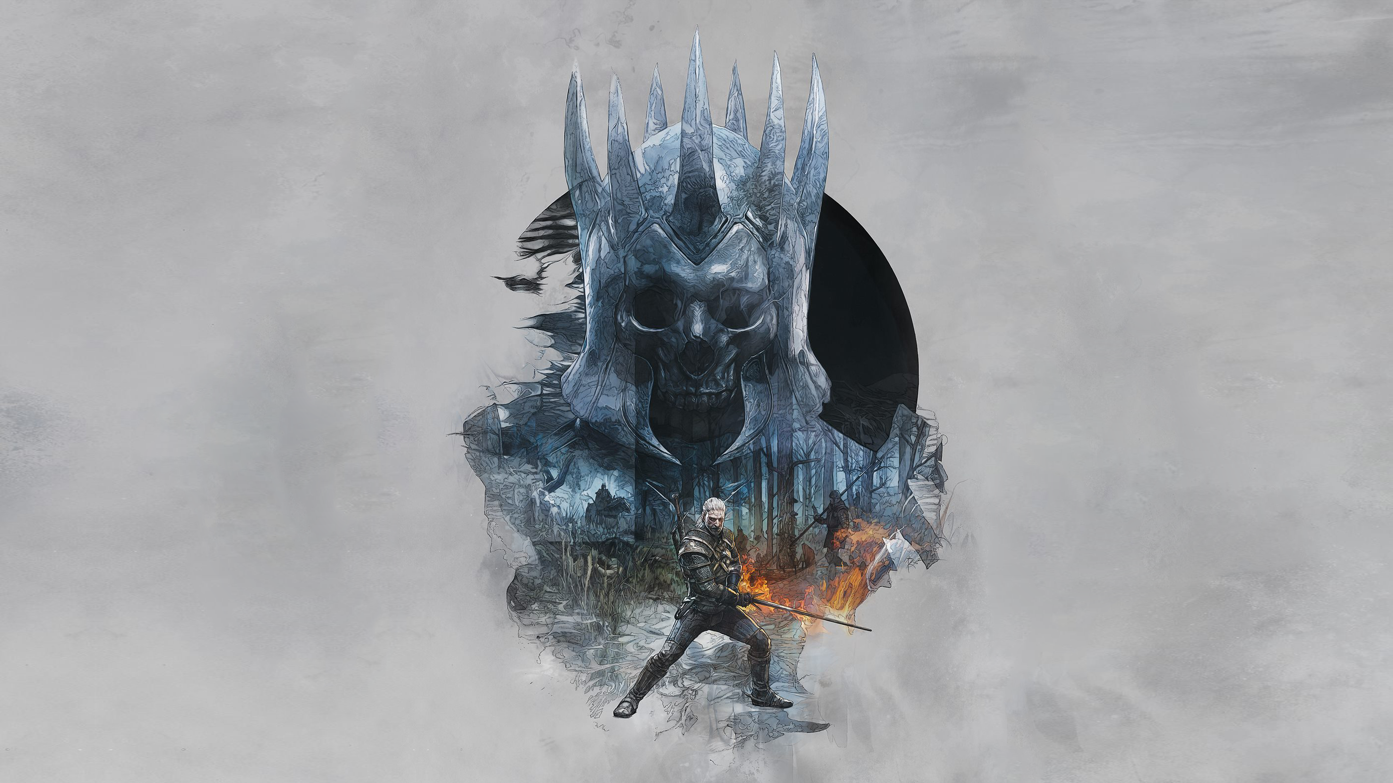 The Witcher 3: Wild Hunt Eredin and Geralt HD Wallpaper