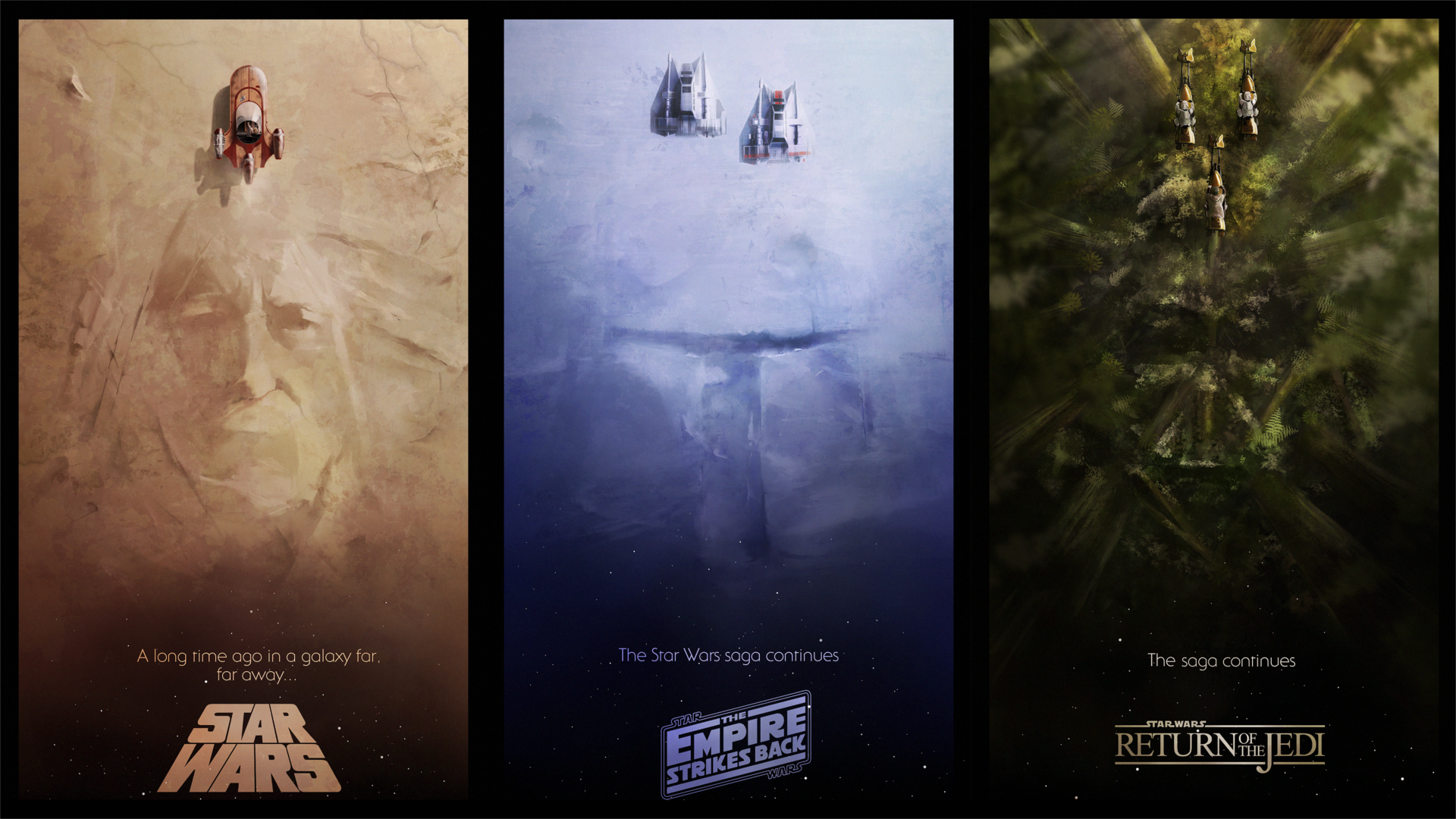 Star Wars Posters: A New Hope, Empire Strikes Back, Return of the Jedi HD Wallpaper