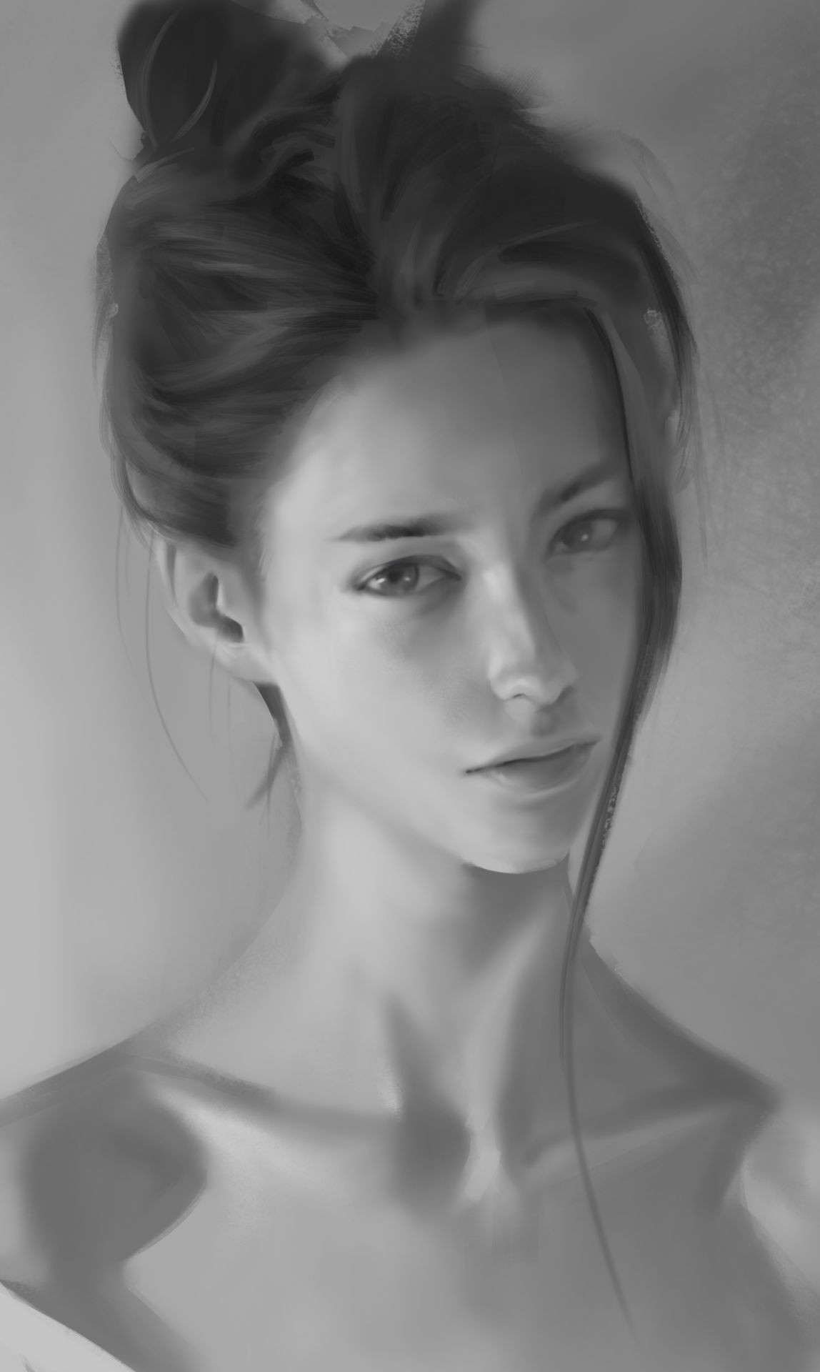 Fan art of a woman's face HD Wallpaper