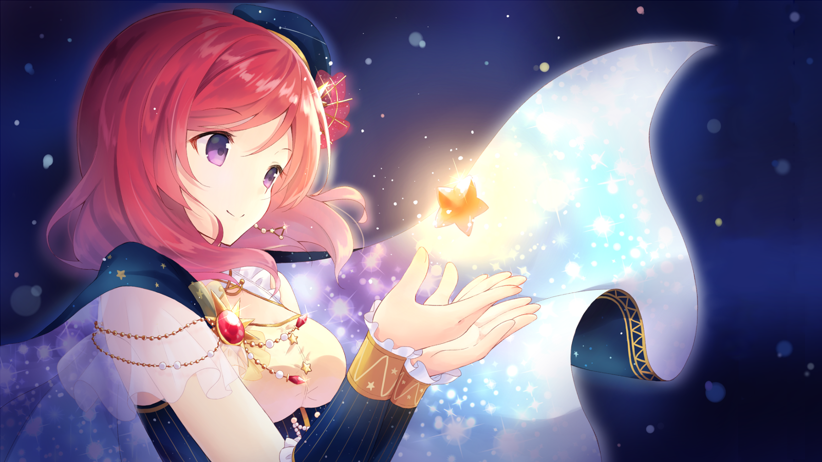 Nishikino Maki from Love Live! with a star HD Wallpaper