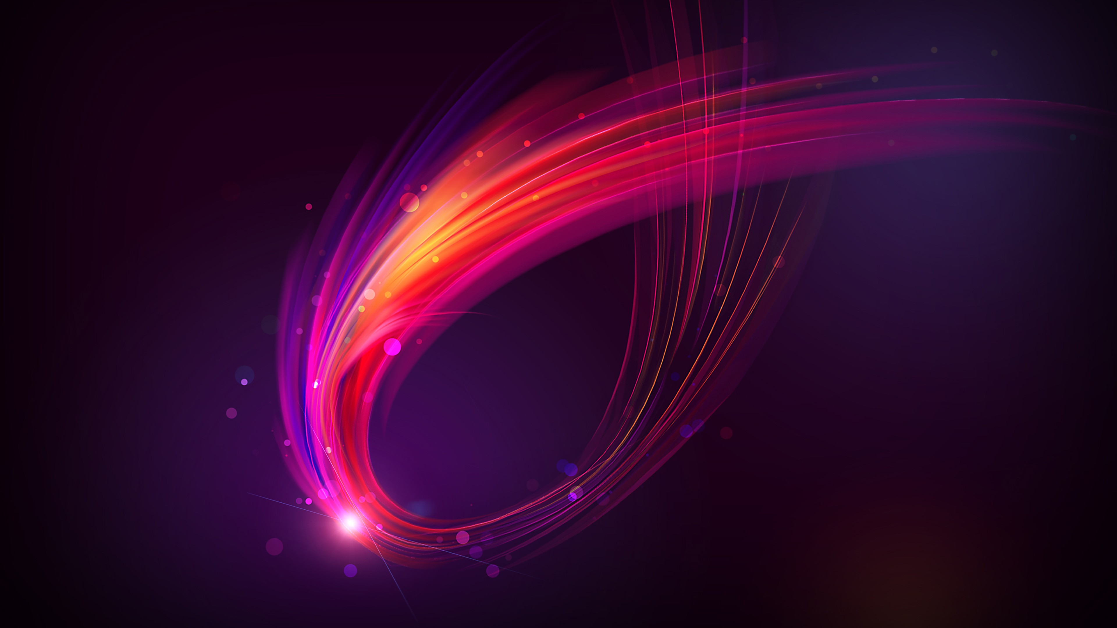 Abstract light streaks with purple and red hues HD Wallpaper