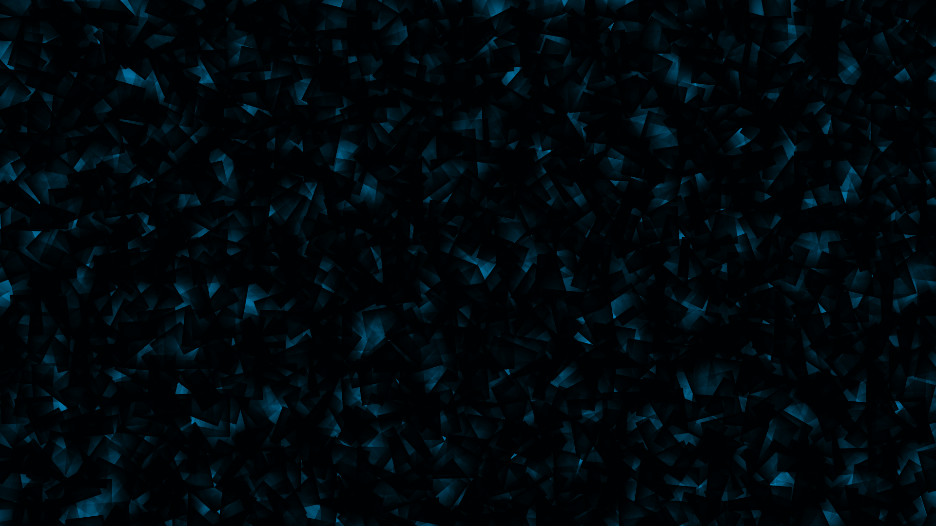 Abstract blue geometric shards on black background HD Wallpaper