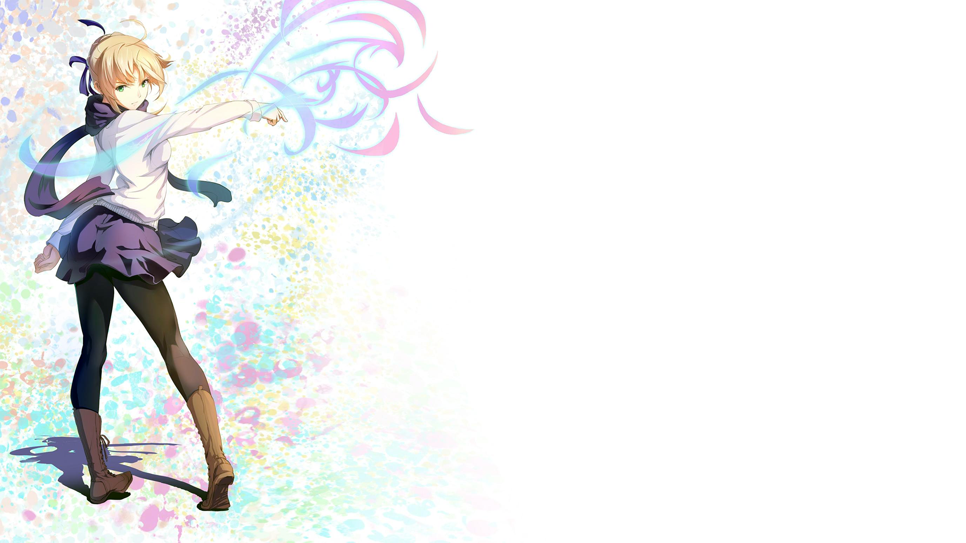 Saber with magical energy HD Wallpaper