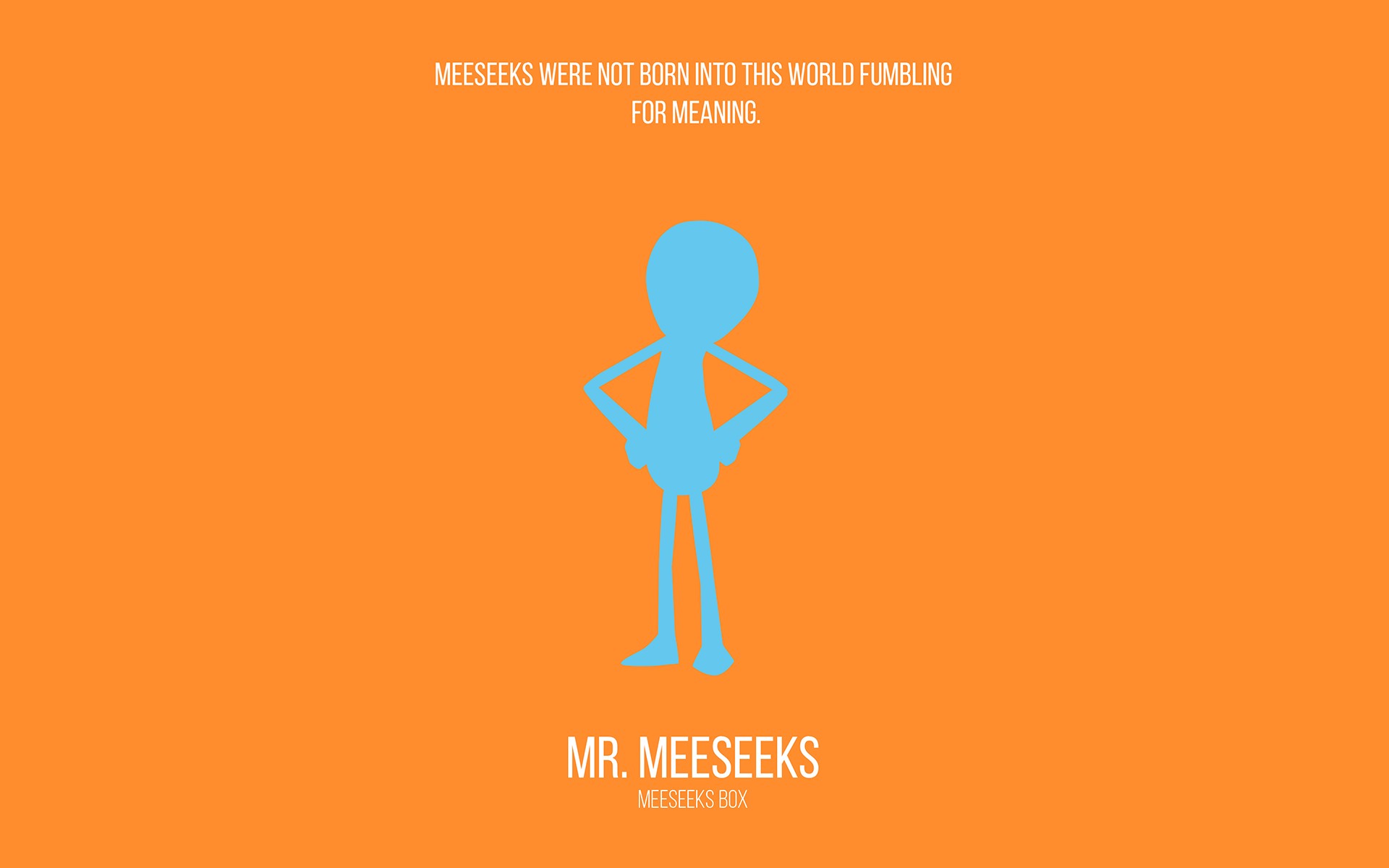Mr. Meeseeks from Rick and Morty HD Wallpaper