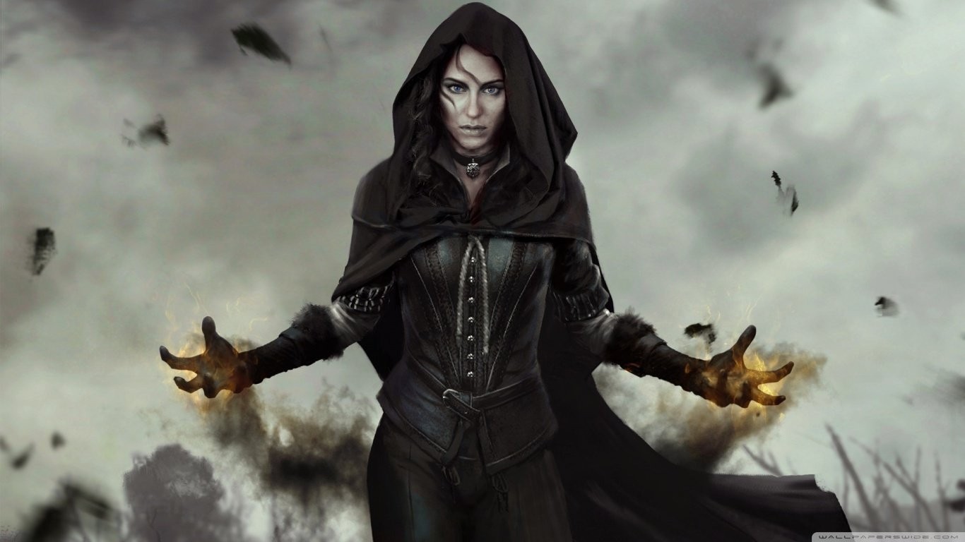 Yennefer of Vengerberg casting magic in The Witcher 3 HD Wallpaper